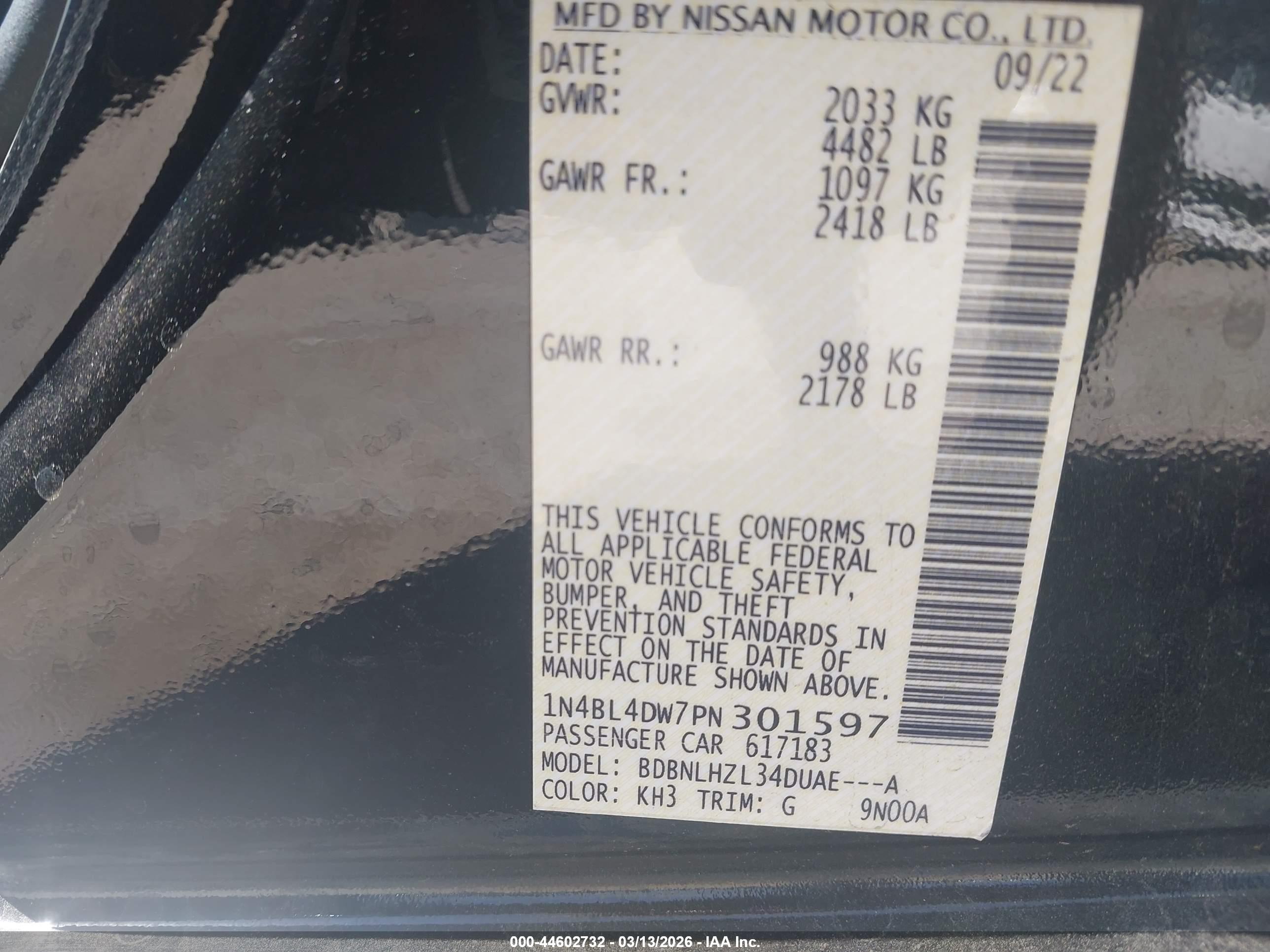NISSAN ALTIMA image 9