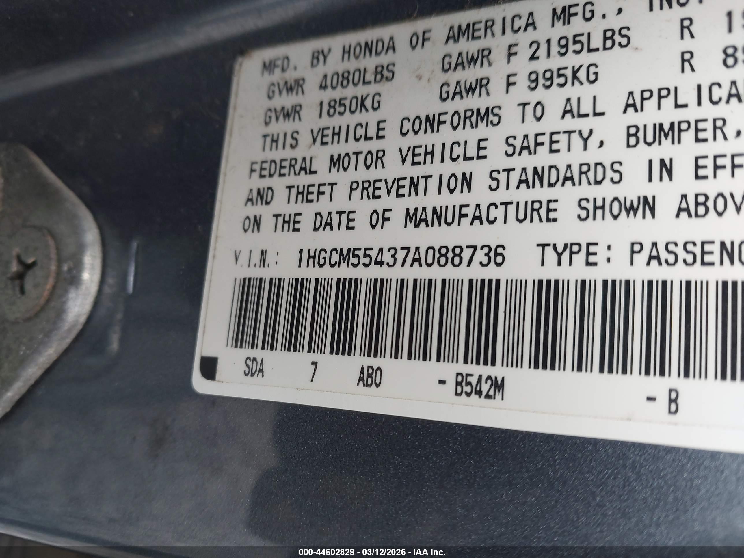 HONDA ACCORD image 9