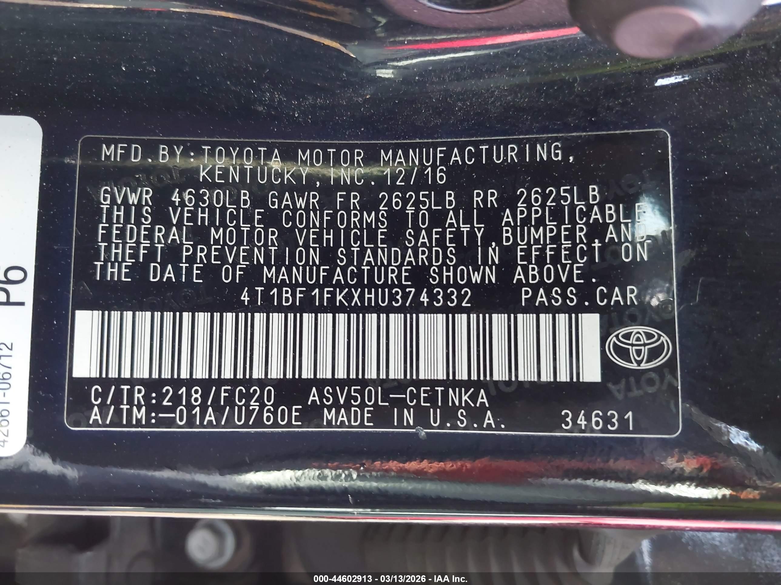 TOYOTA CAMRY image 9