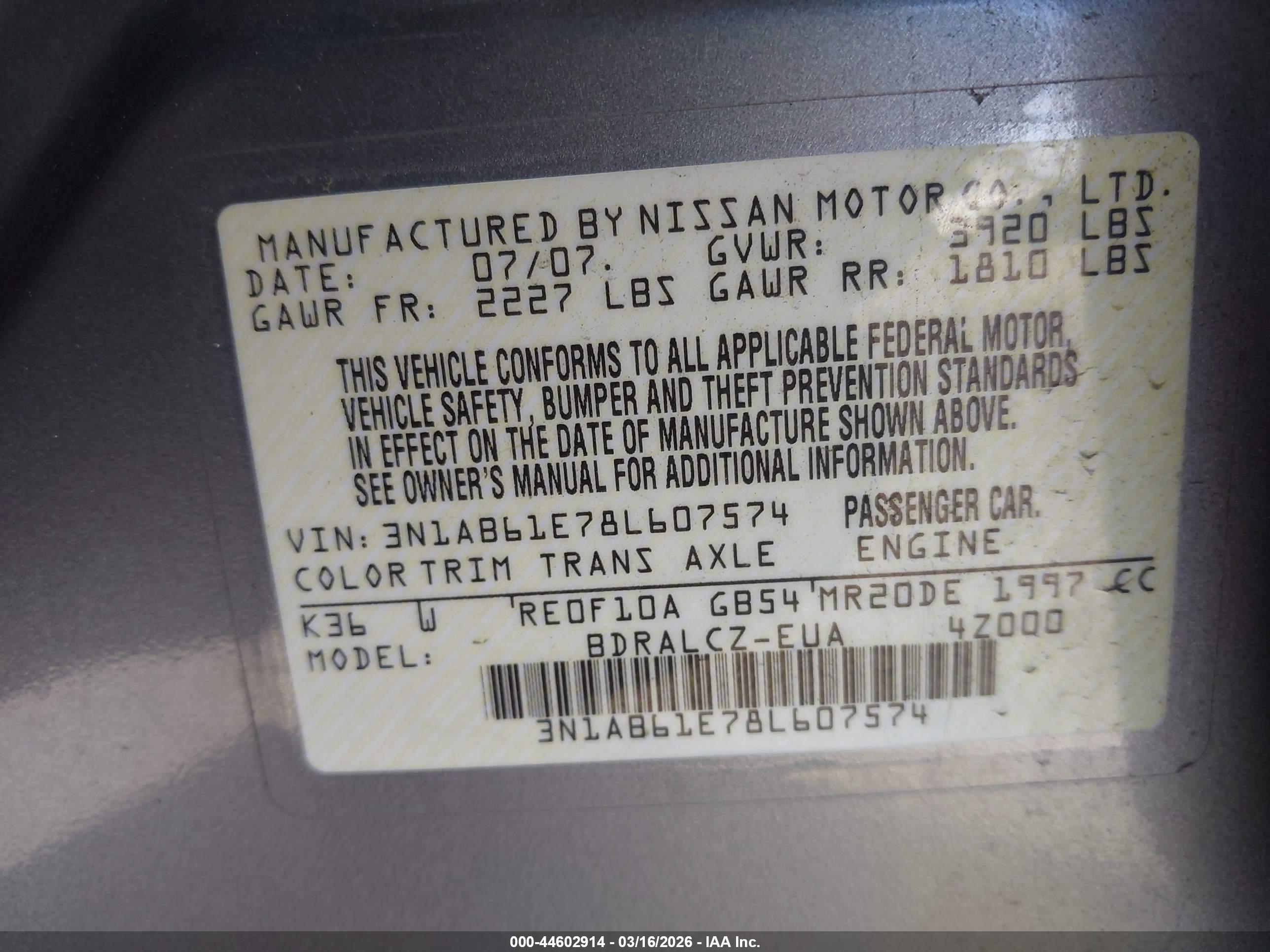 NISSAN SENTRA image 9