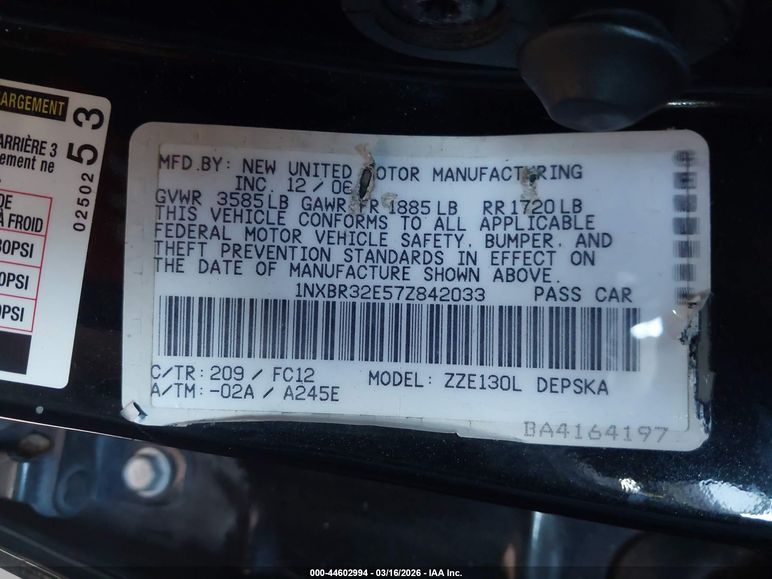 TOYOTA COROLLA image 9