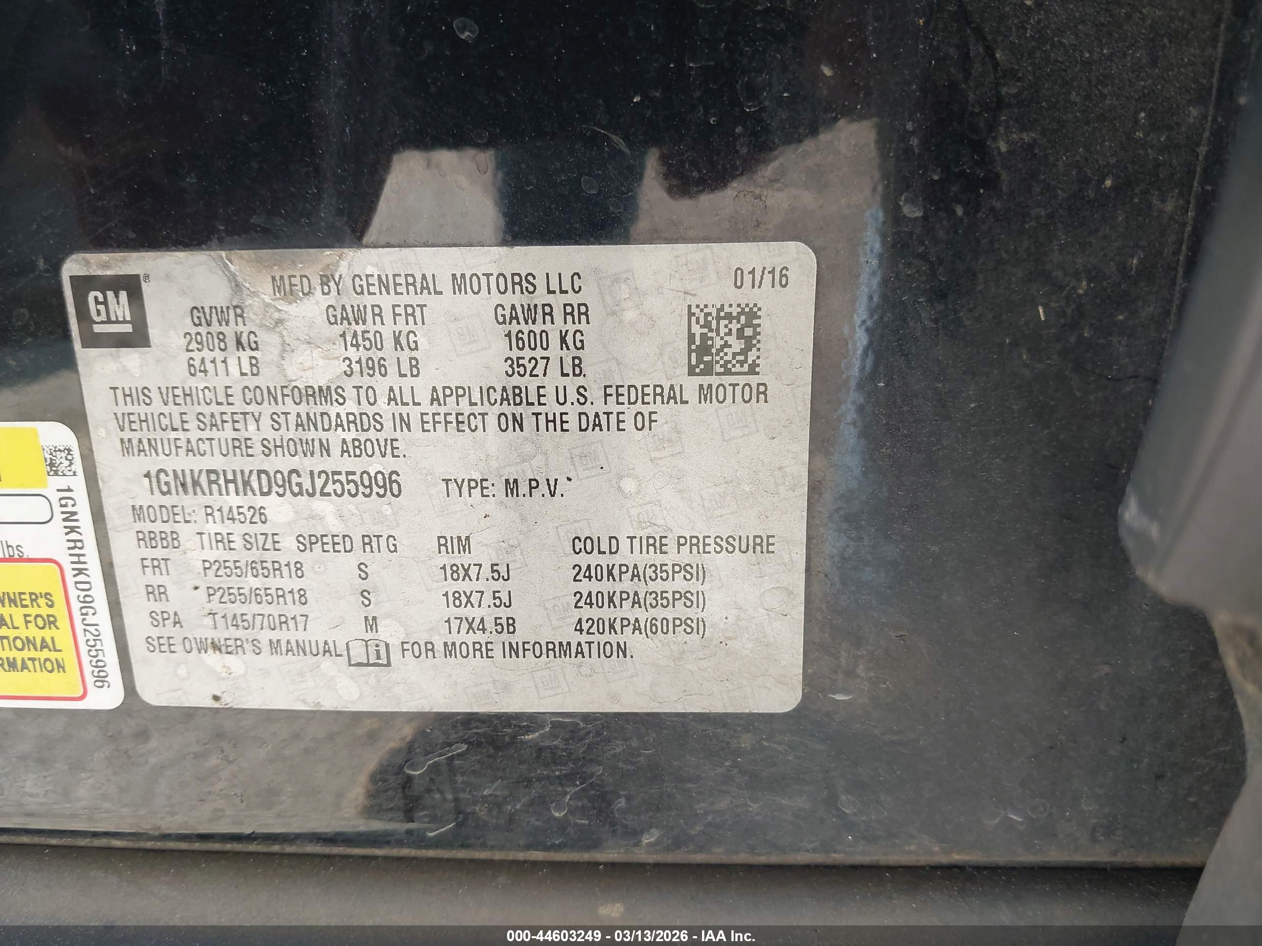 CHEVROLET TRAVERSE image 9