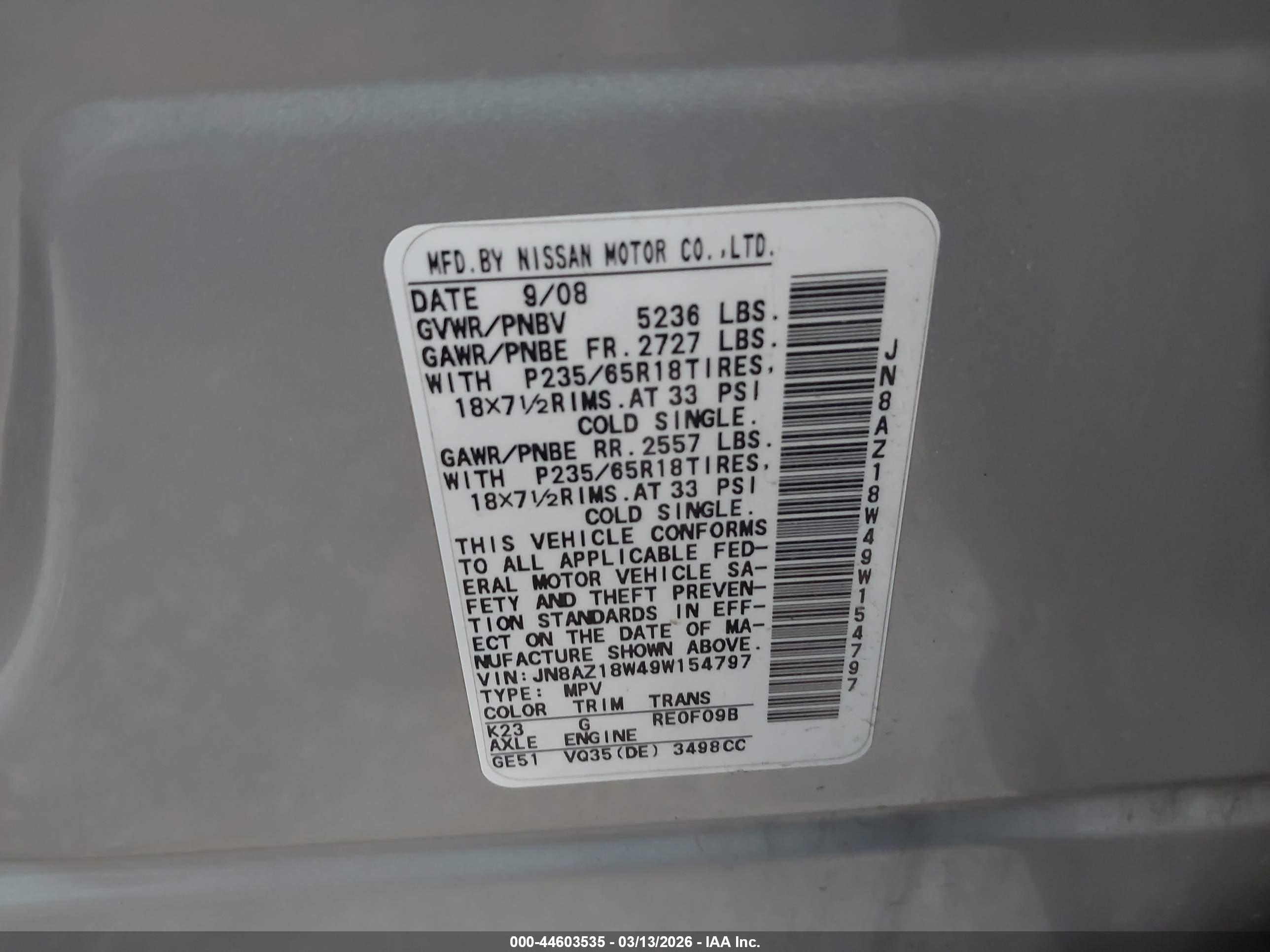 NISSAN MURANO image 9