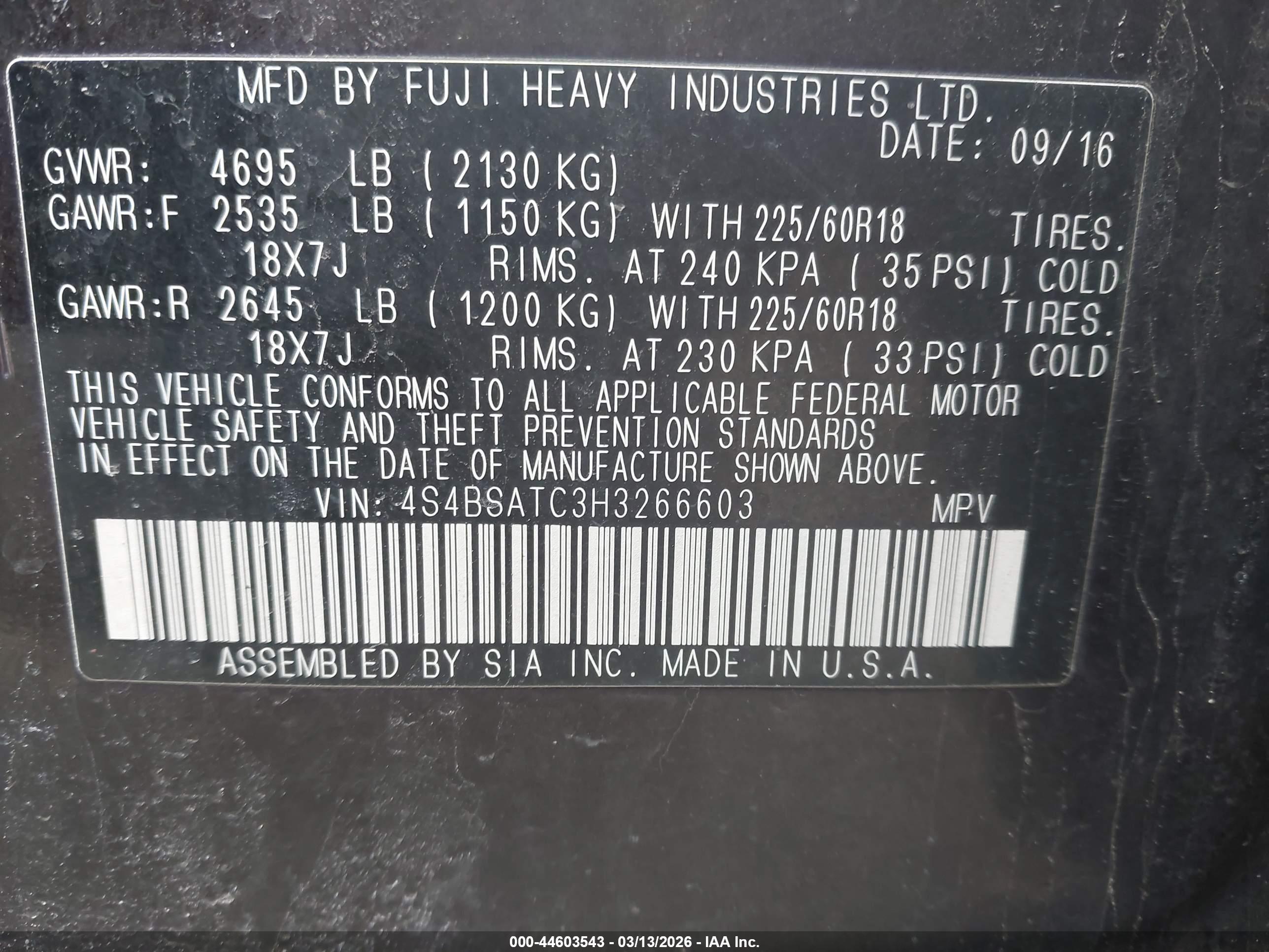 SUBARU OUTBACK image 9