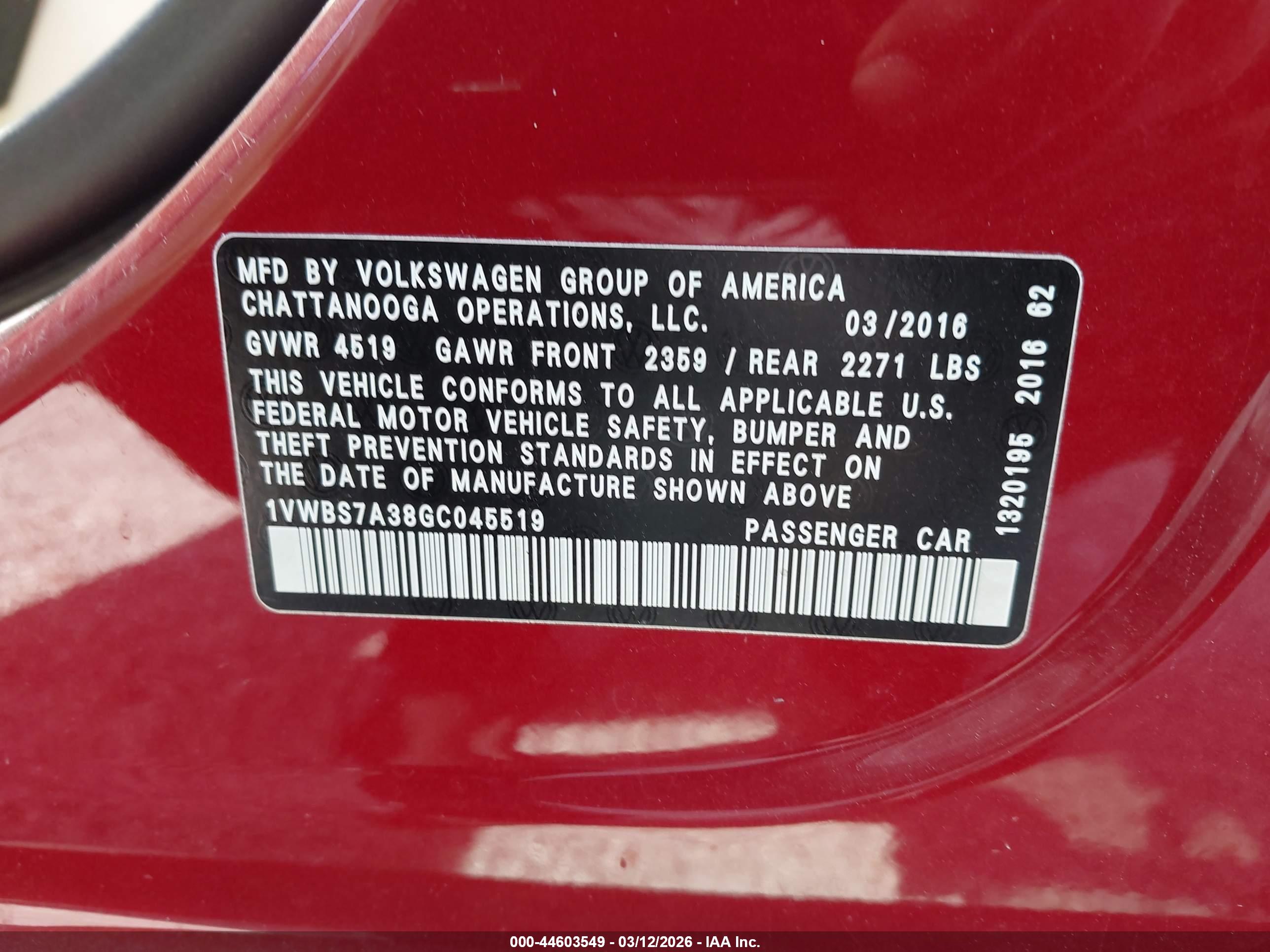 VOLKSWAGEN PASSAT image 9