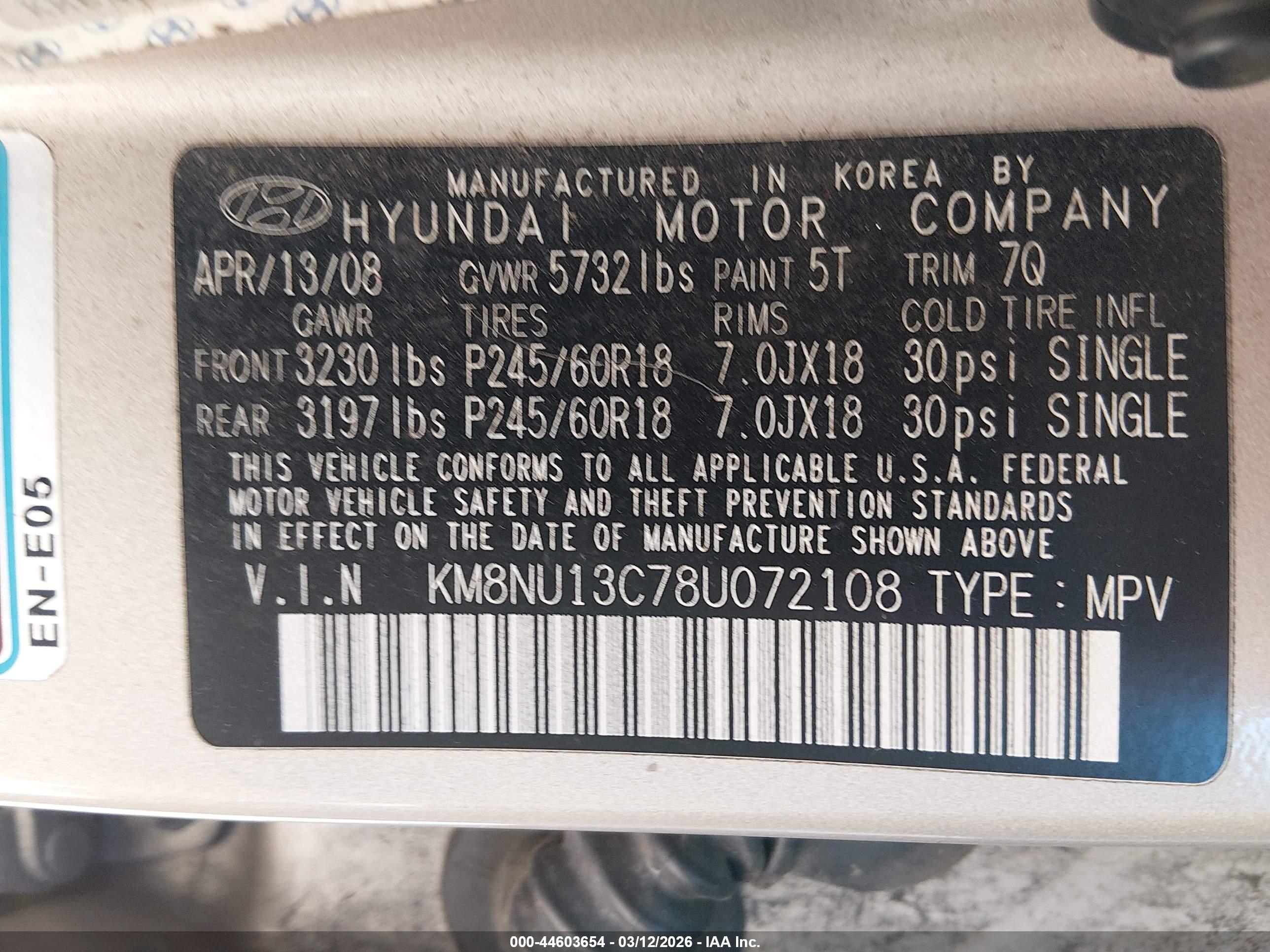 HYUNDAI VERACRUZ image 9