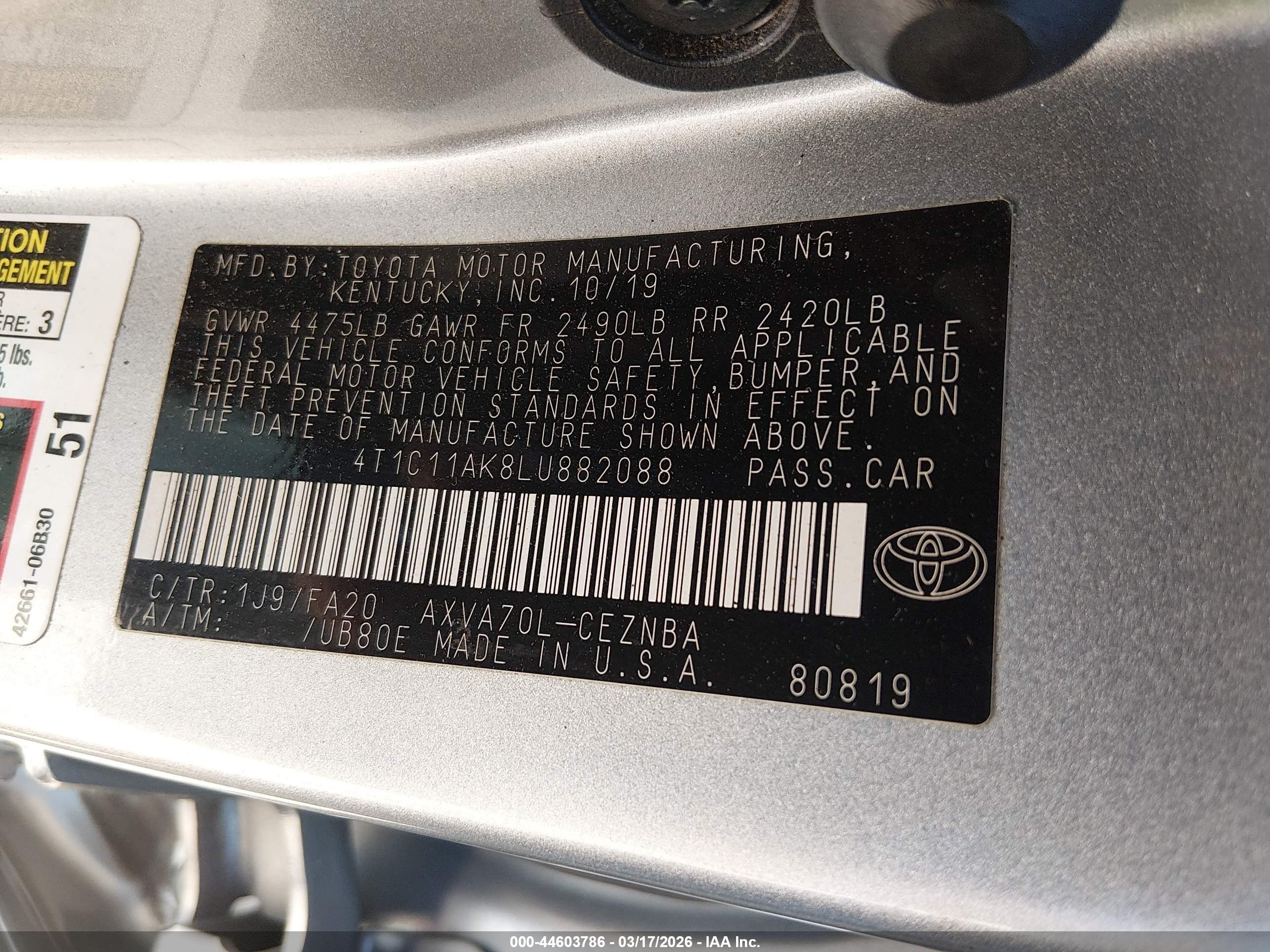 TOYOTA CAMRY image 9