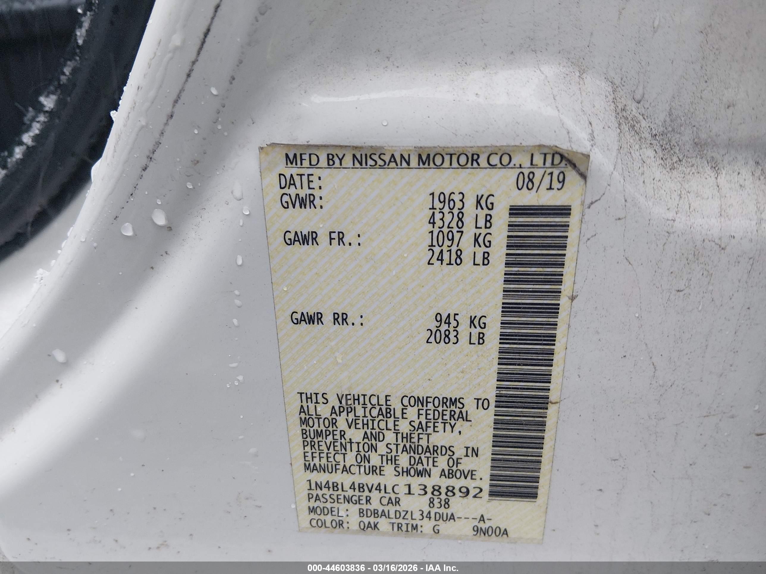 NISSAN ALTIMA image 9