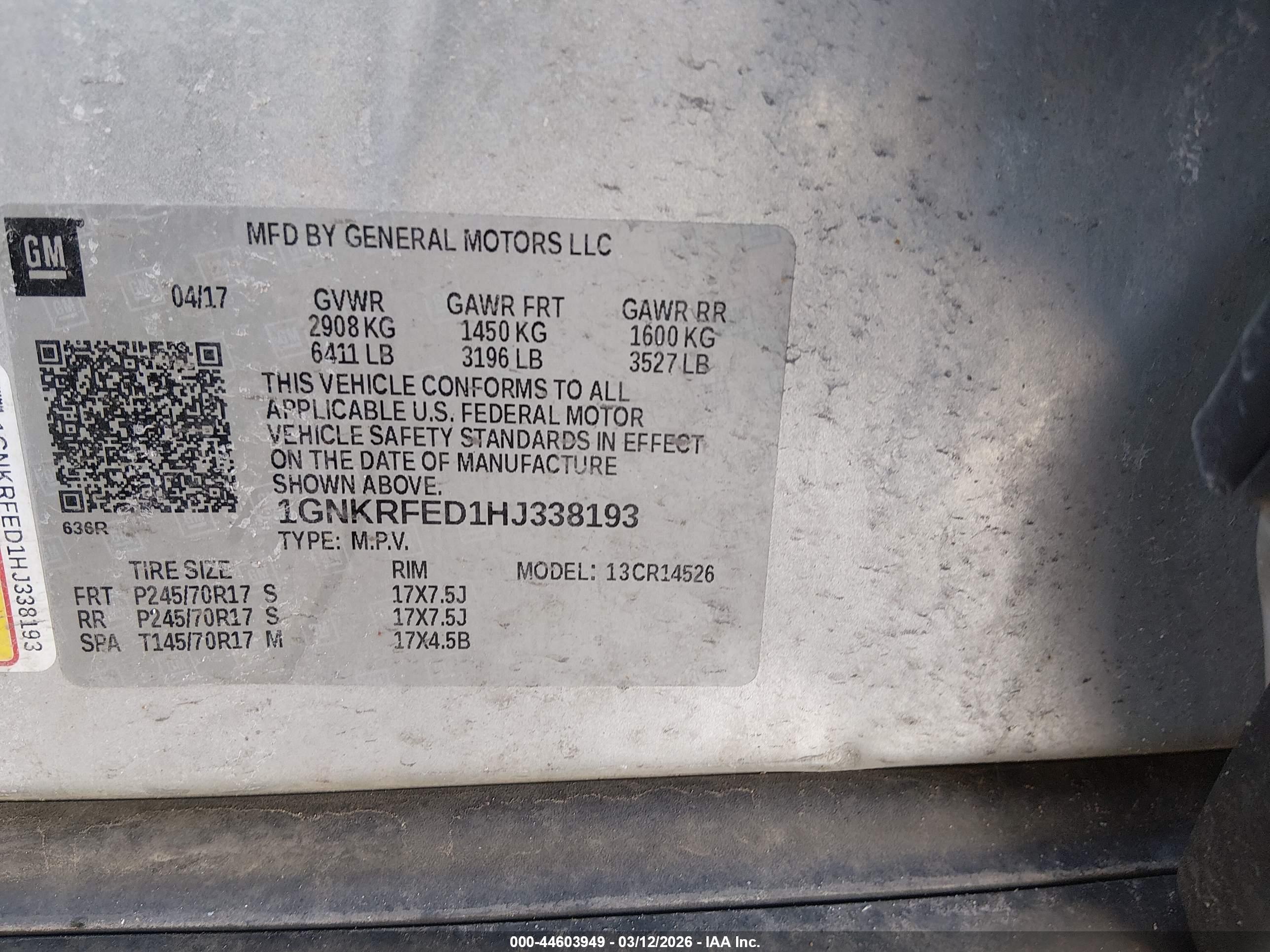 CHEVROLET TRAVERSE image 9