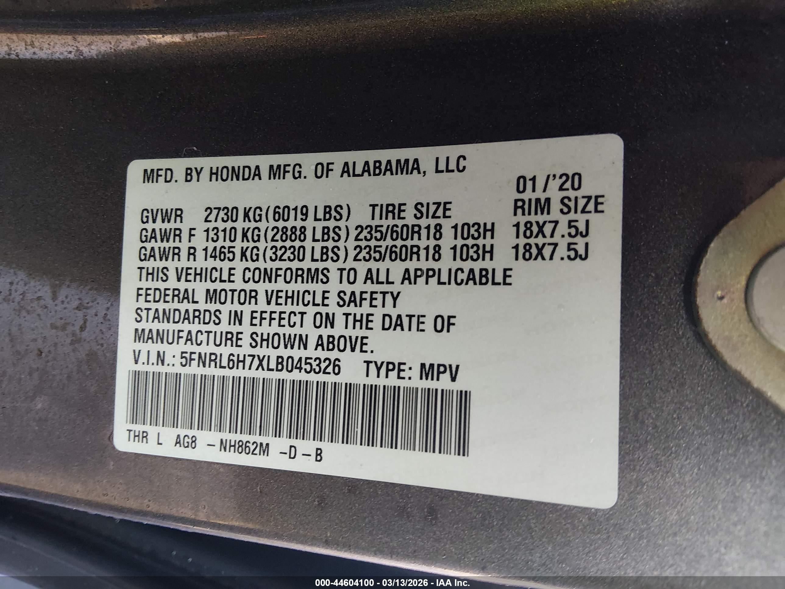 HONDA ODYSSEY image 9