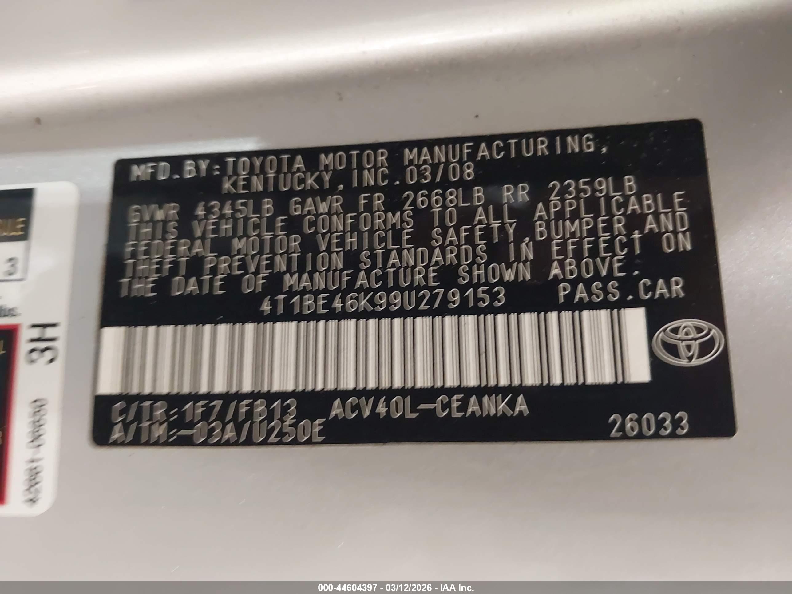 TOYOTA CAMRY image 9