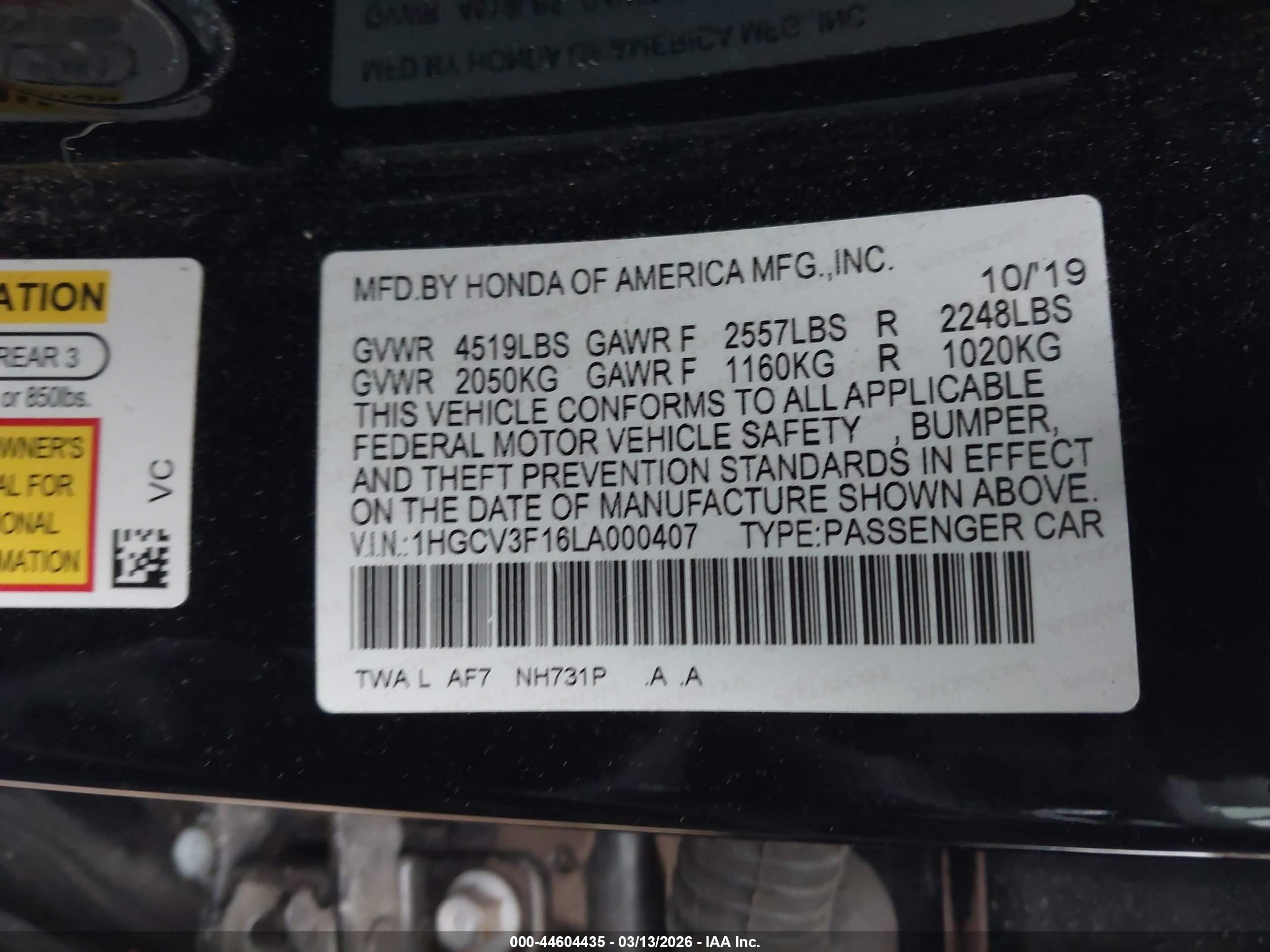 HONDA ACCORD image 9