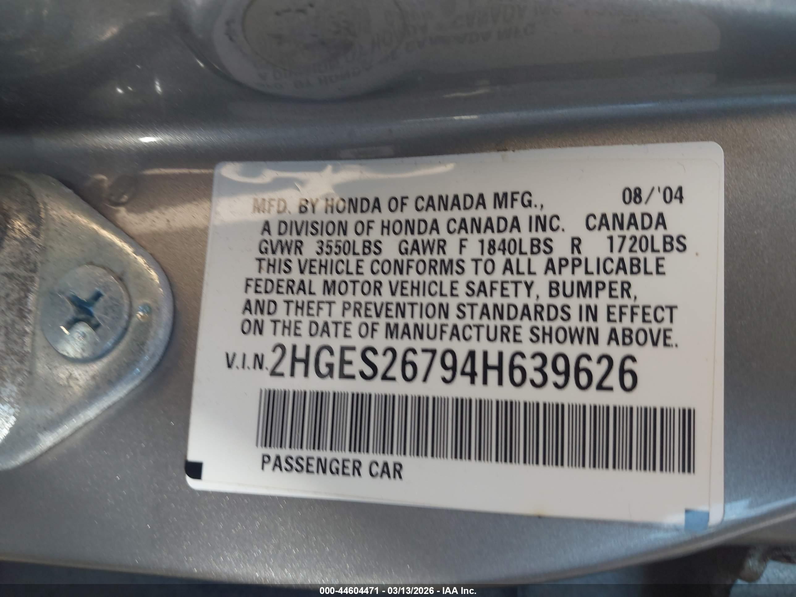 HONDA CIVIC image 9