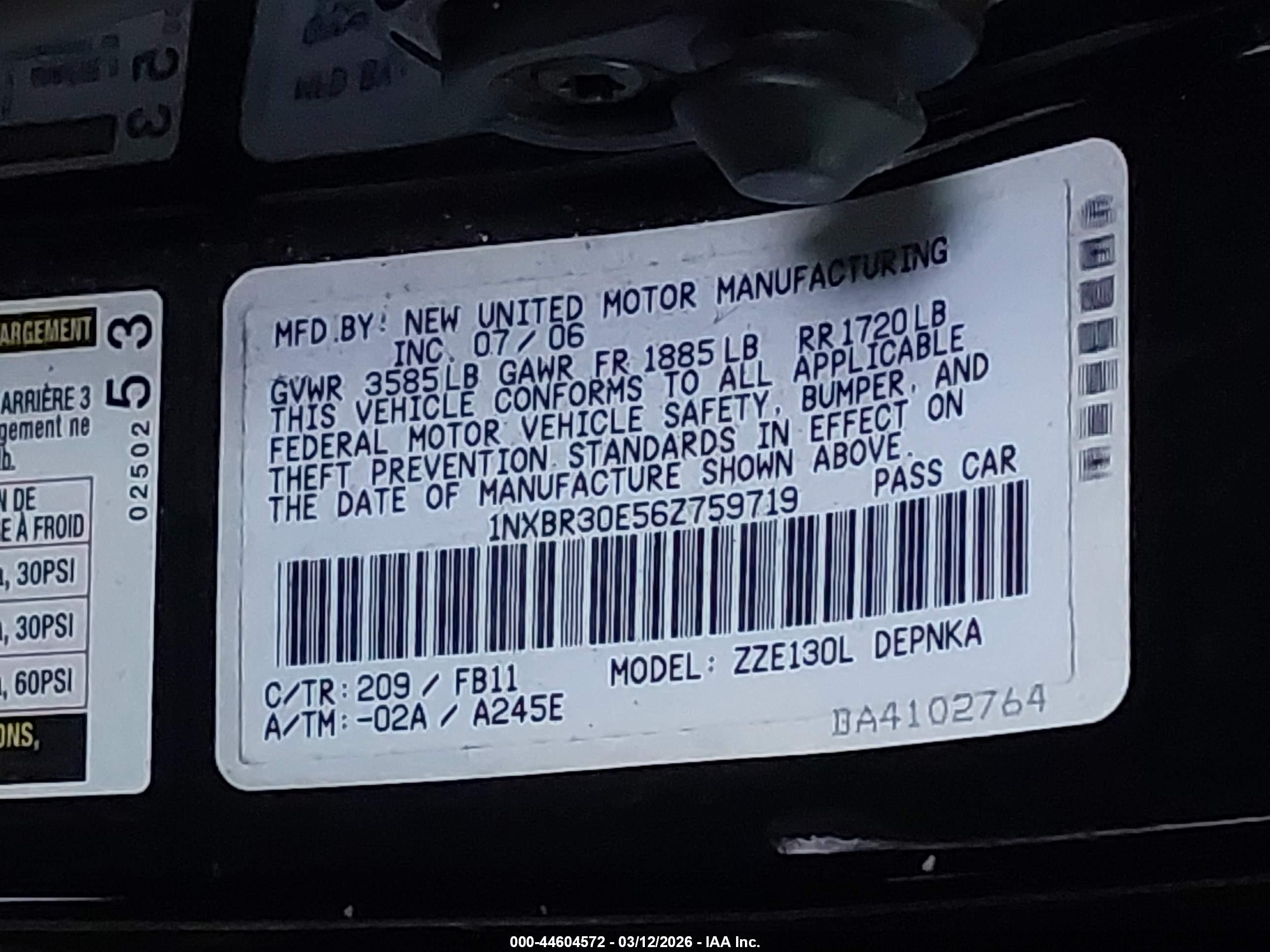 TOYOTA COROLLA image 9