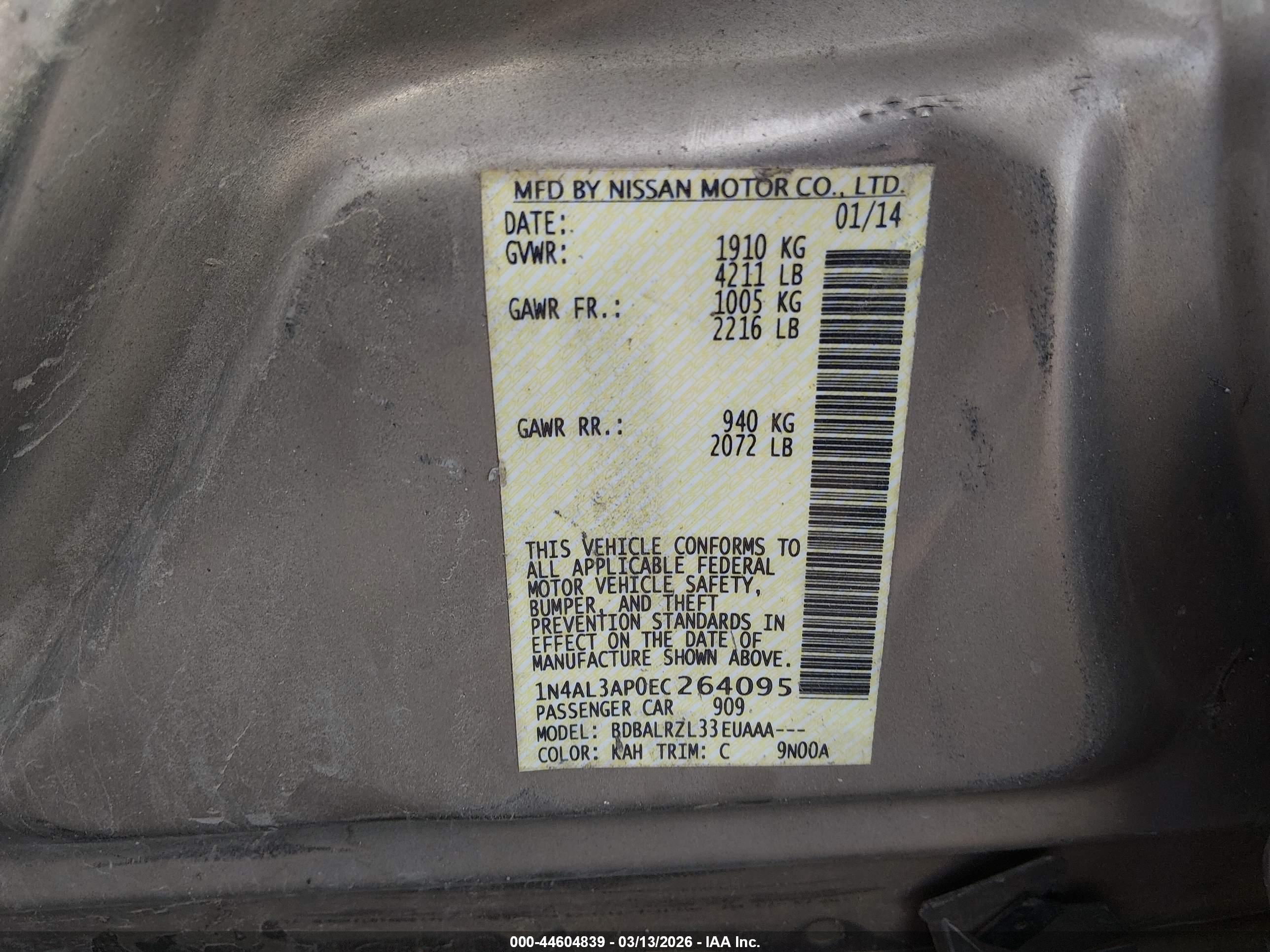 NISSAN ALTIMA image 9