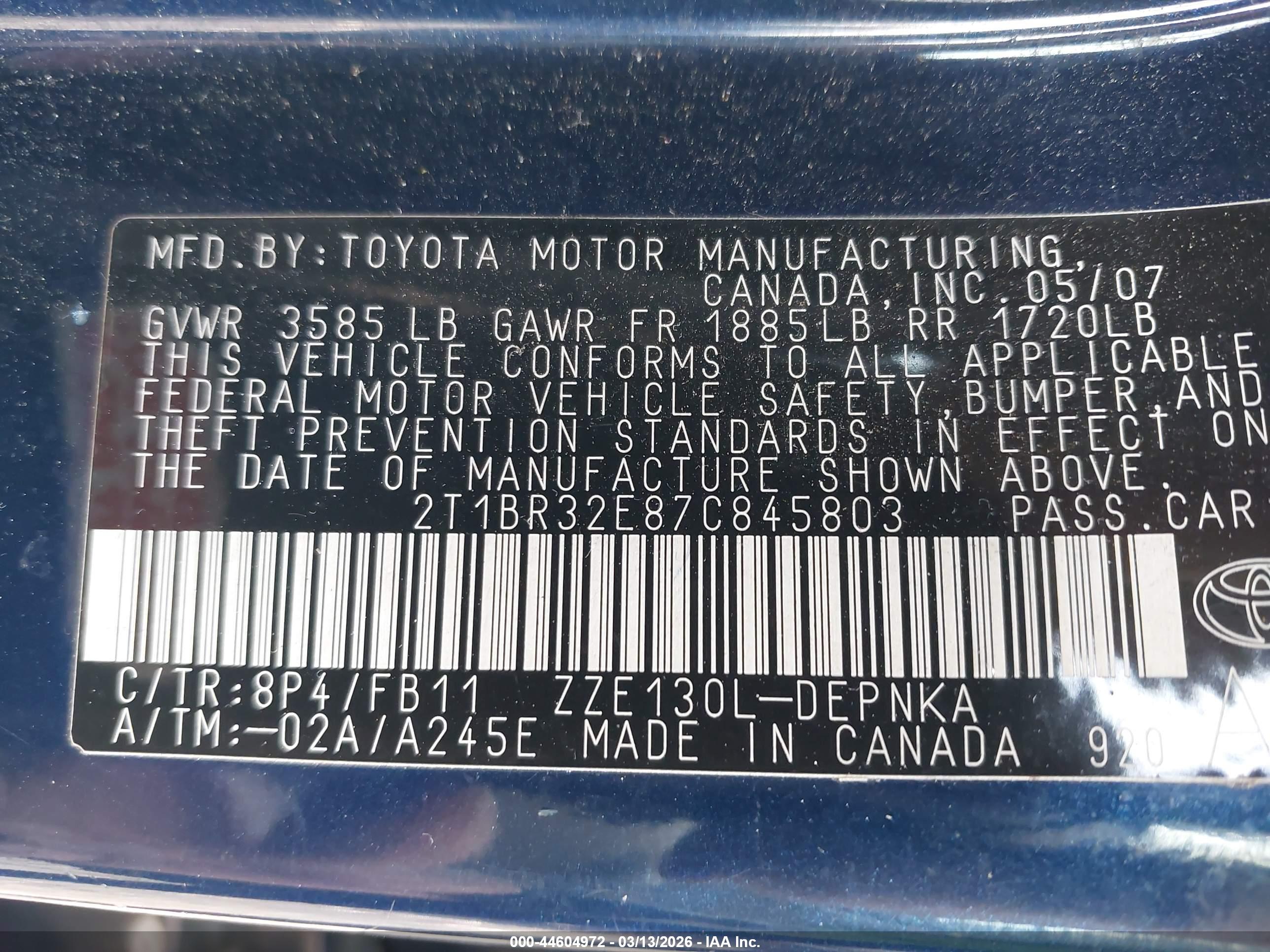 TOYOTA COROLLA image 9