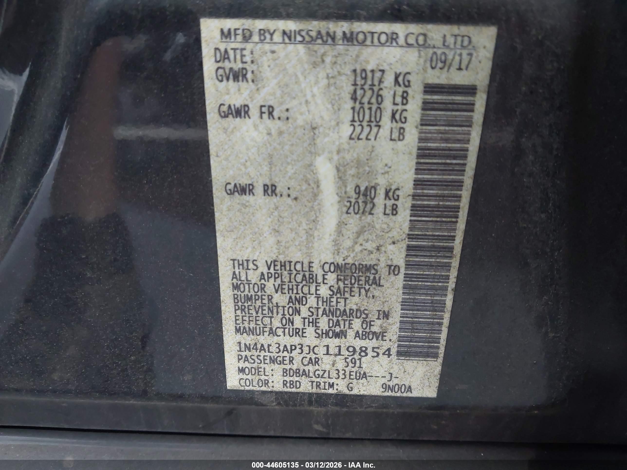 NISSAN ALTIMA image 9