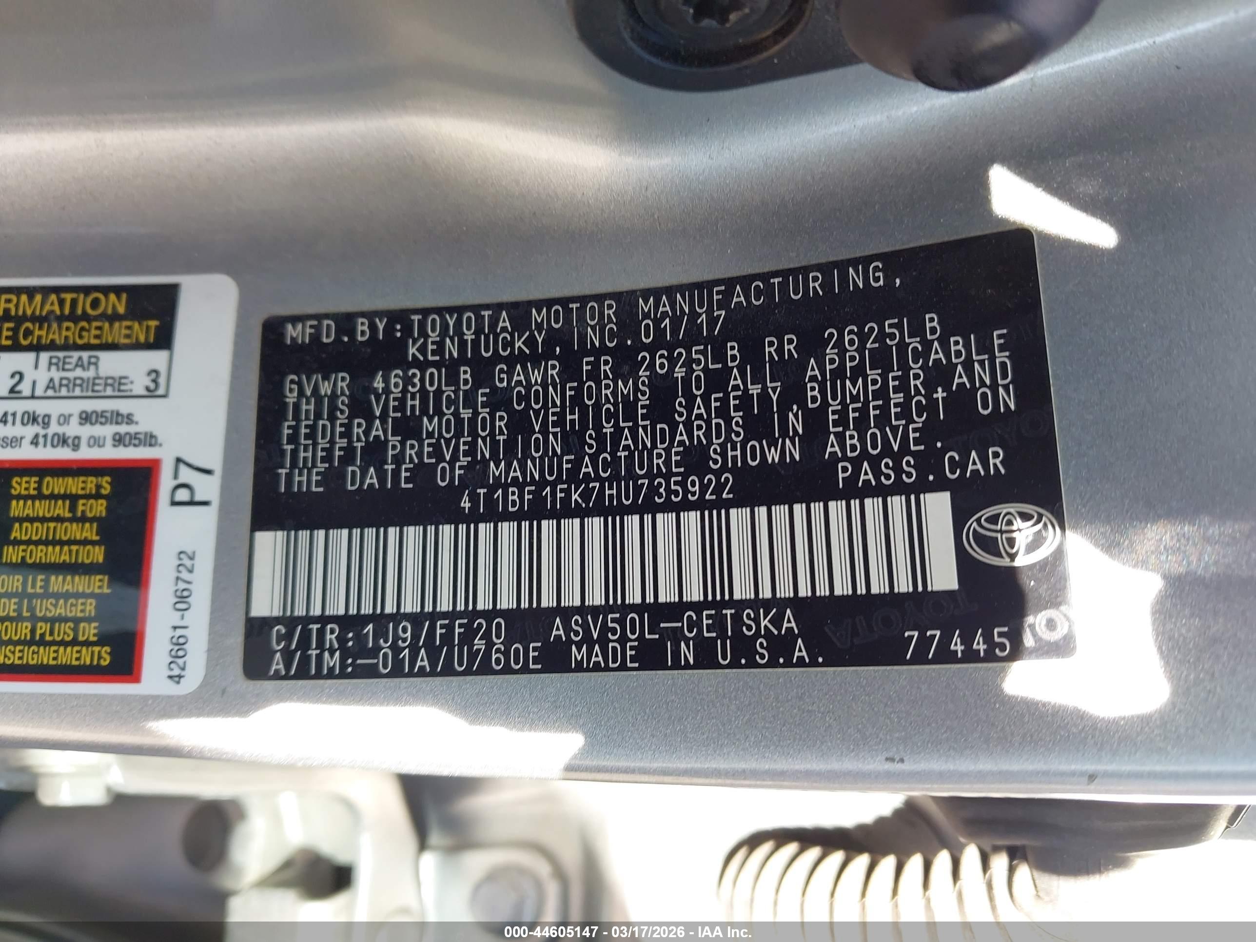 TOYOTA CAMRY image 9