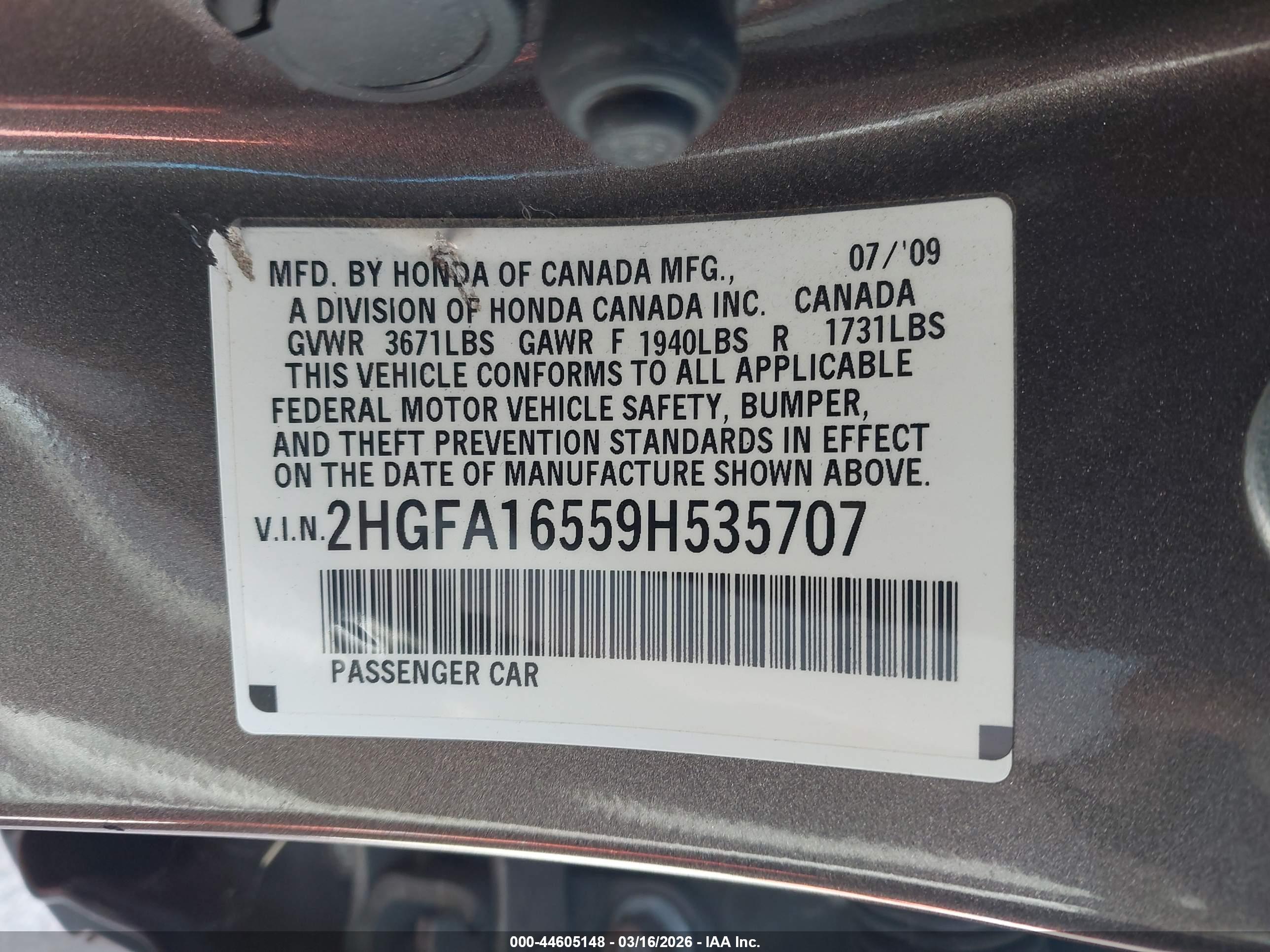 HONDA CIVIC image 9