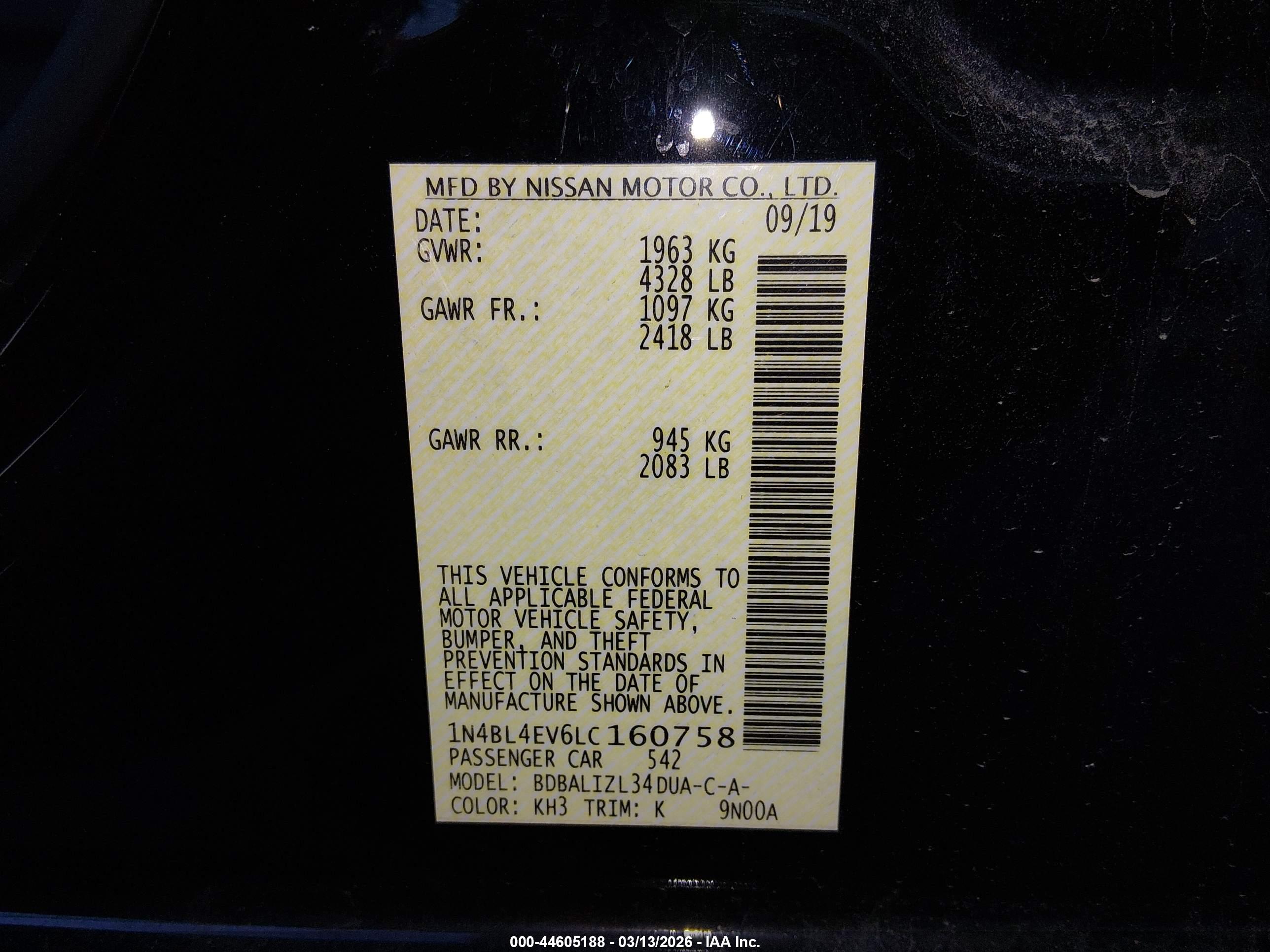 NISSAN ALTIMA image 9