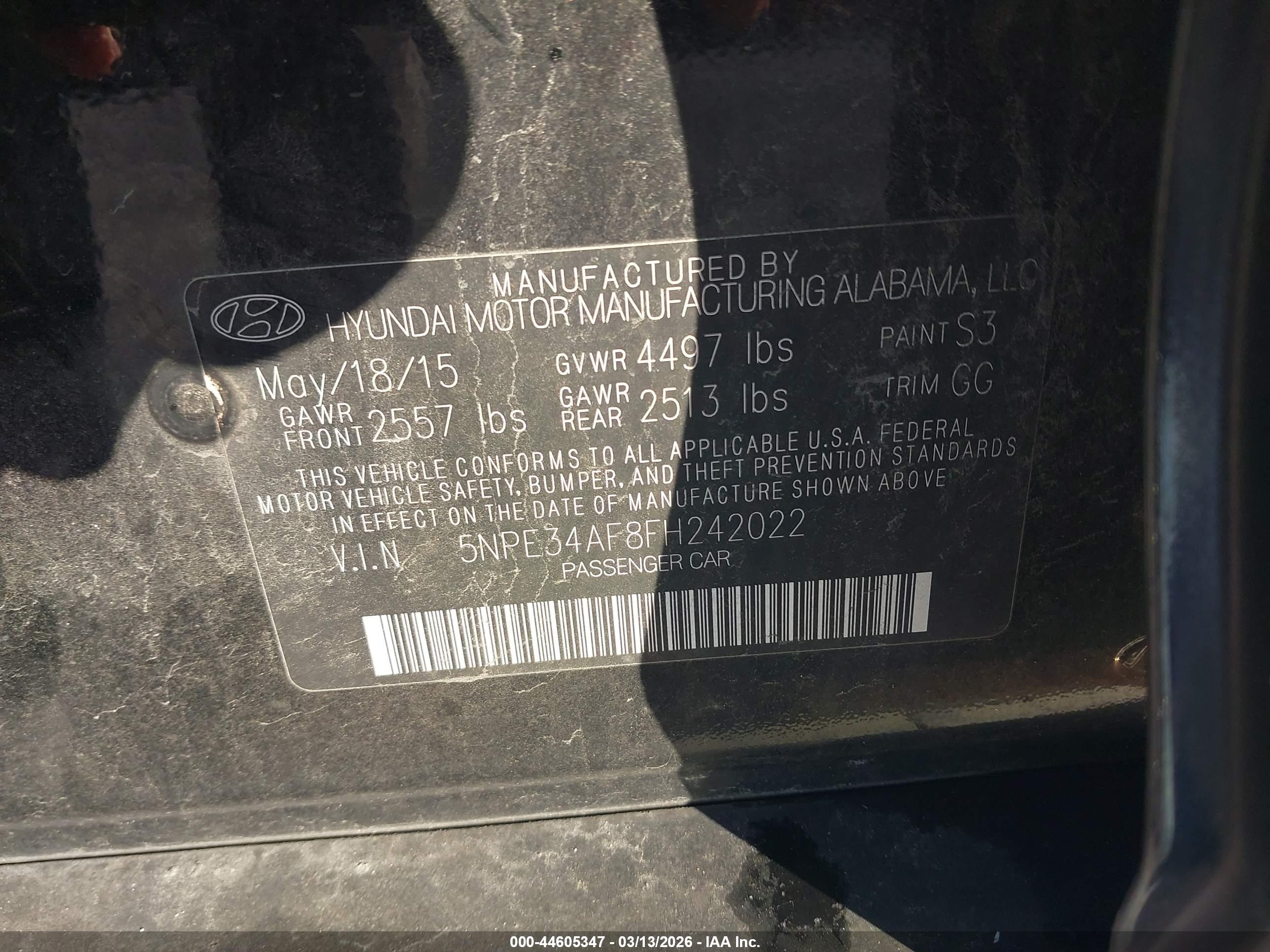 HYUNDAI SONATA image 9