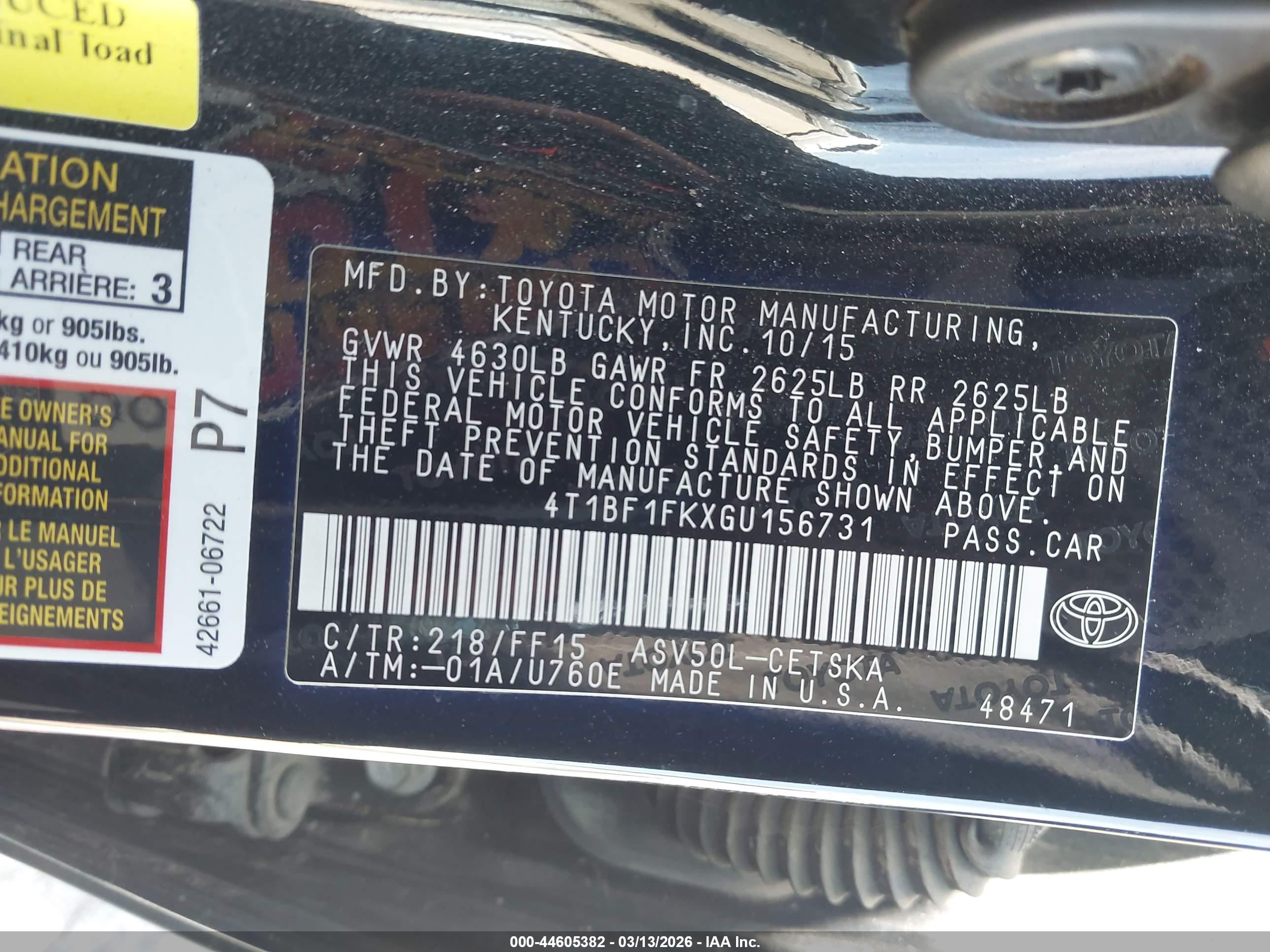 TOYOTA CAMRY image 9