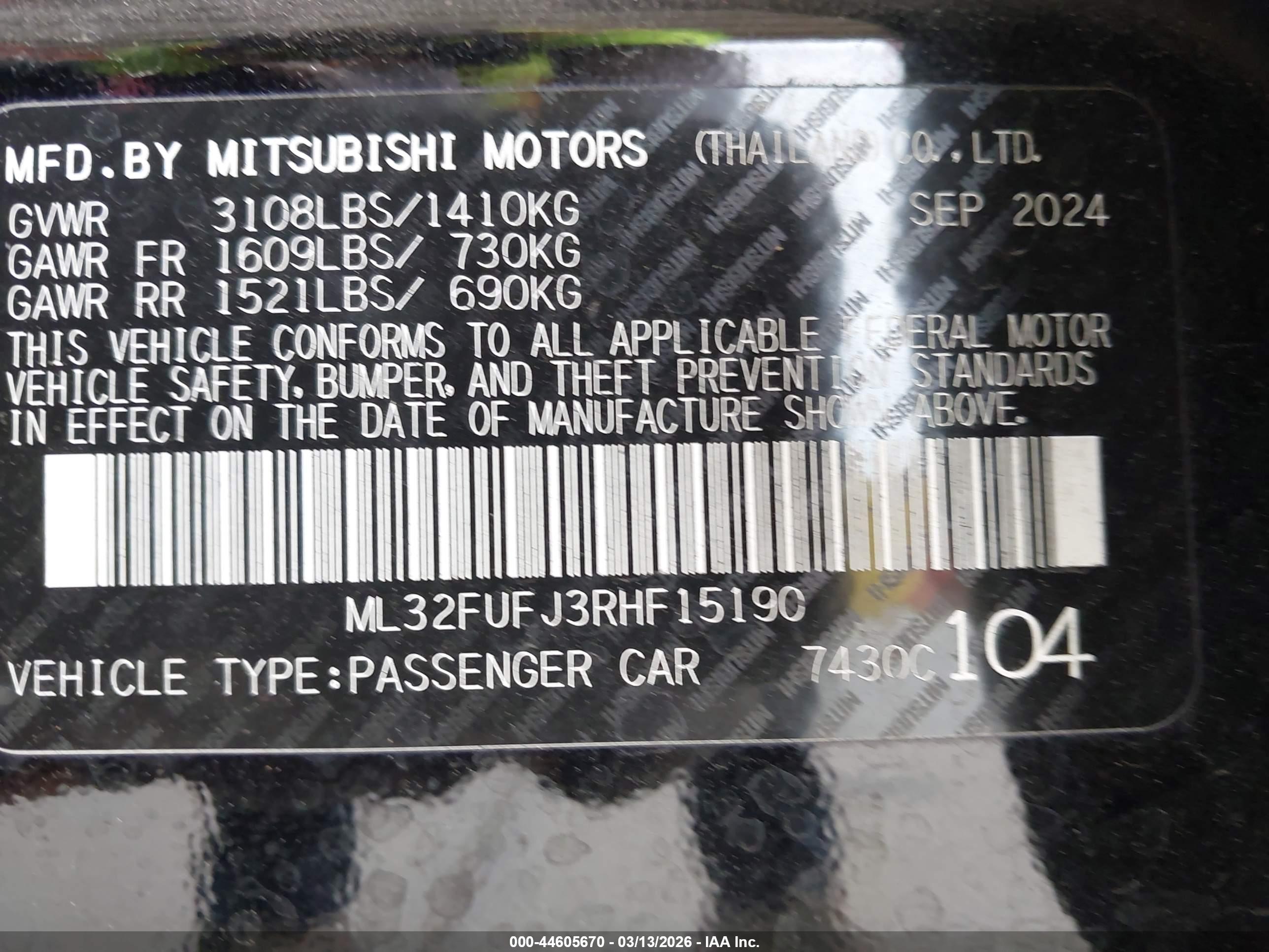 MITSUBISHI MIRAGE image 9