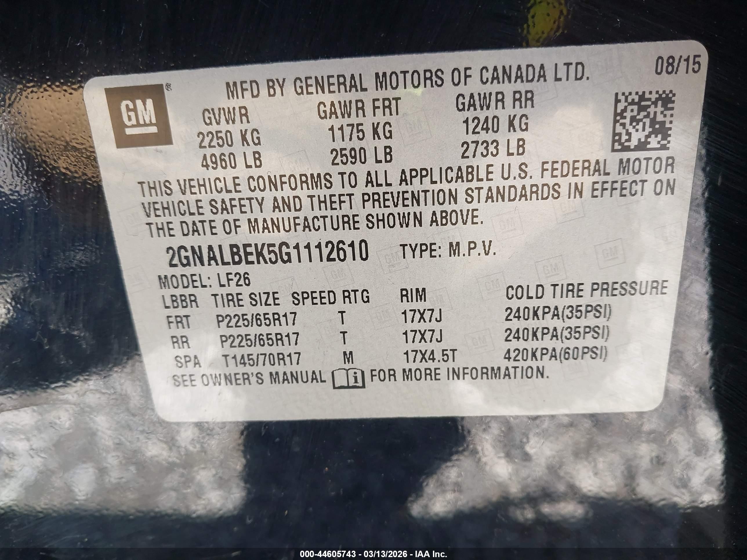 CHEVROLET EQUINOX image 9