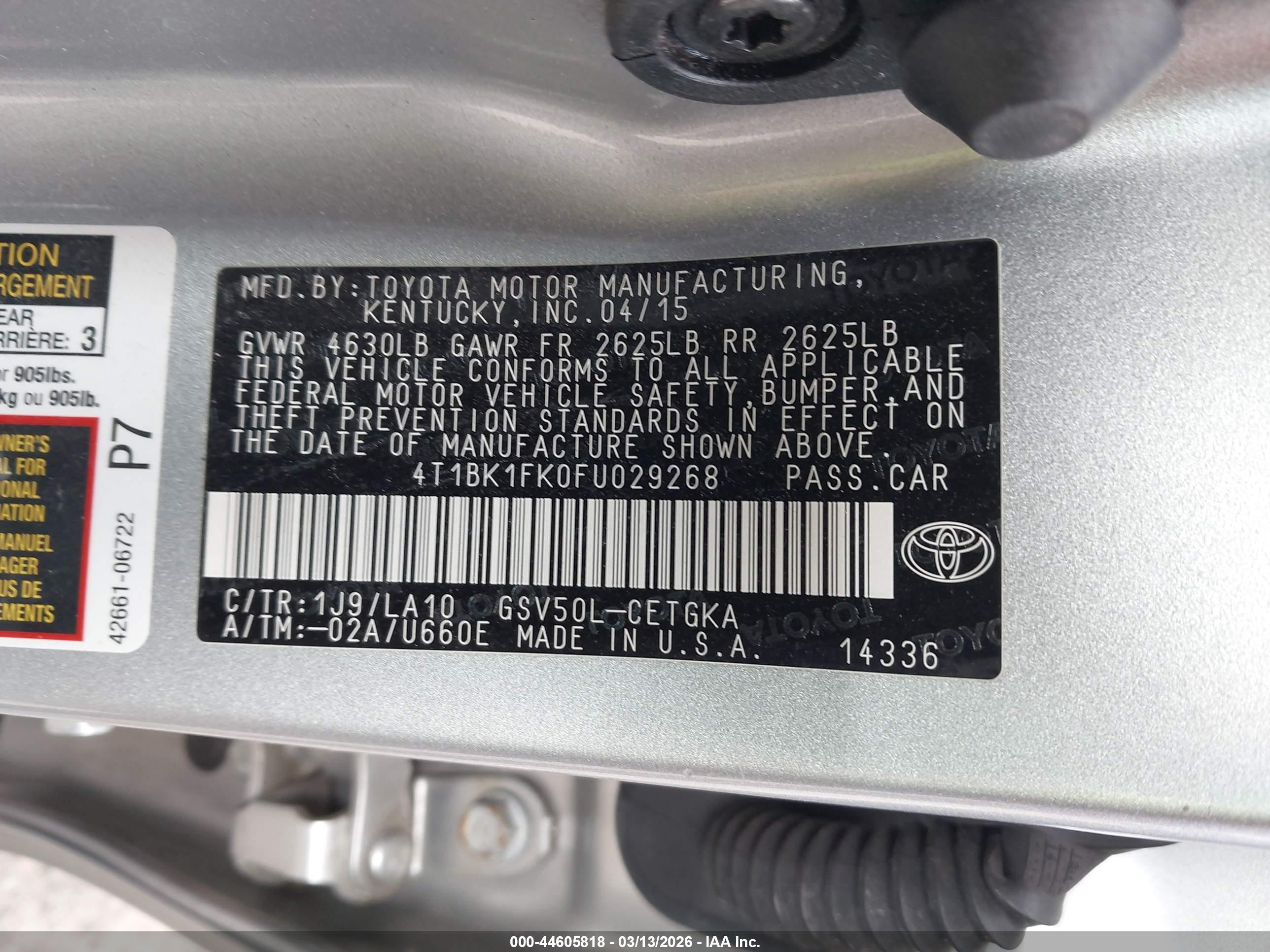 TOYOTA CAMRY image 9