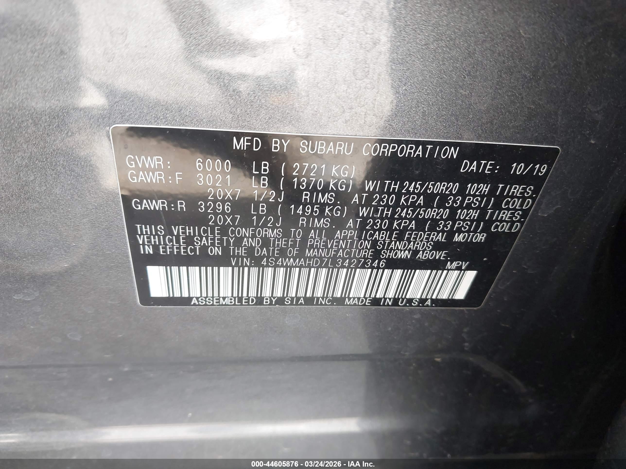 SUBARU ASCENT image 9