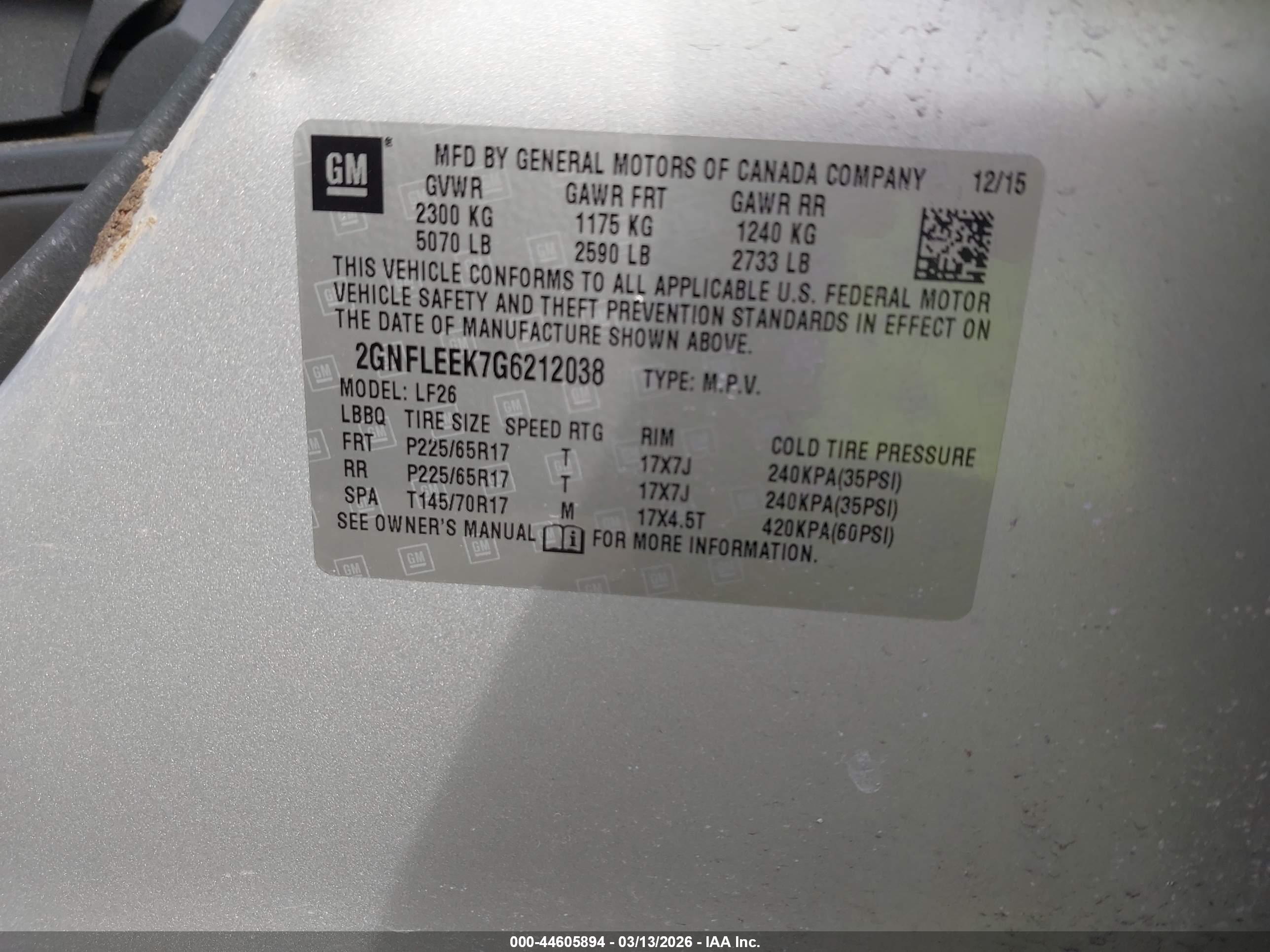 CHEVROLET EQUINOX image 9