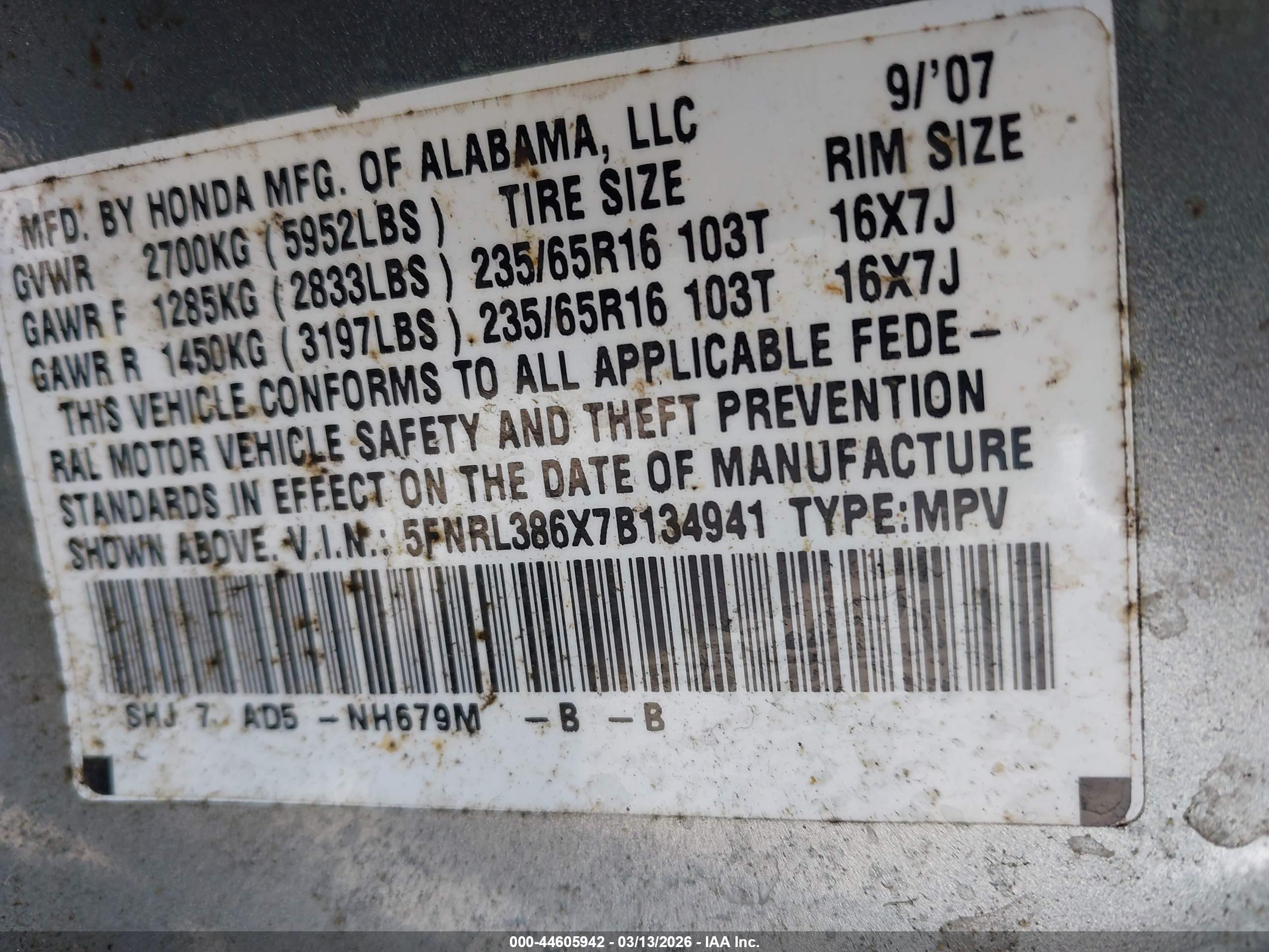 HONDA ODYSSEY image 9