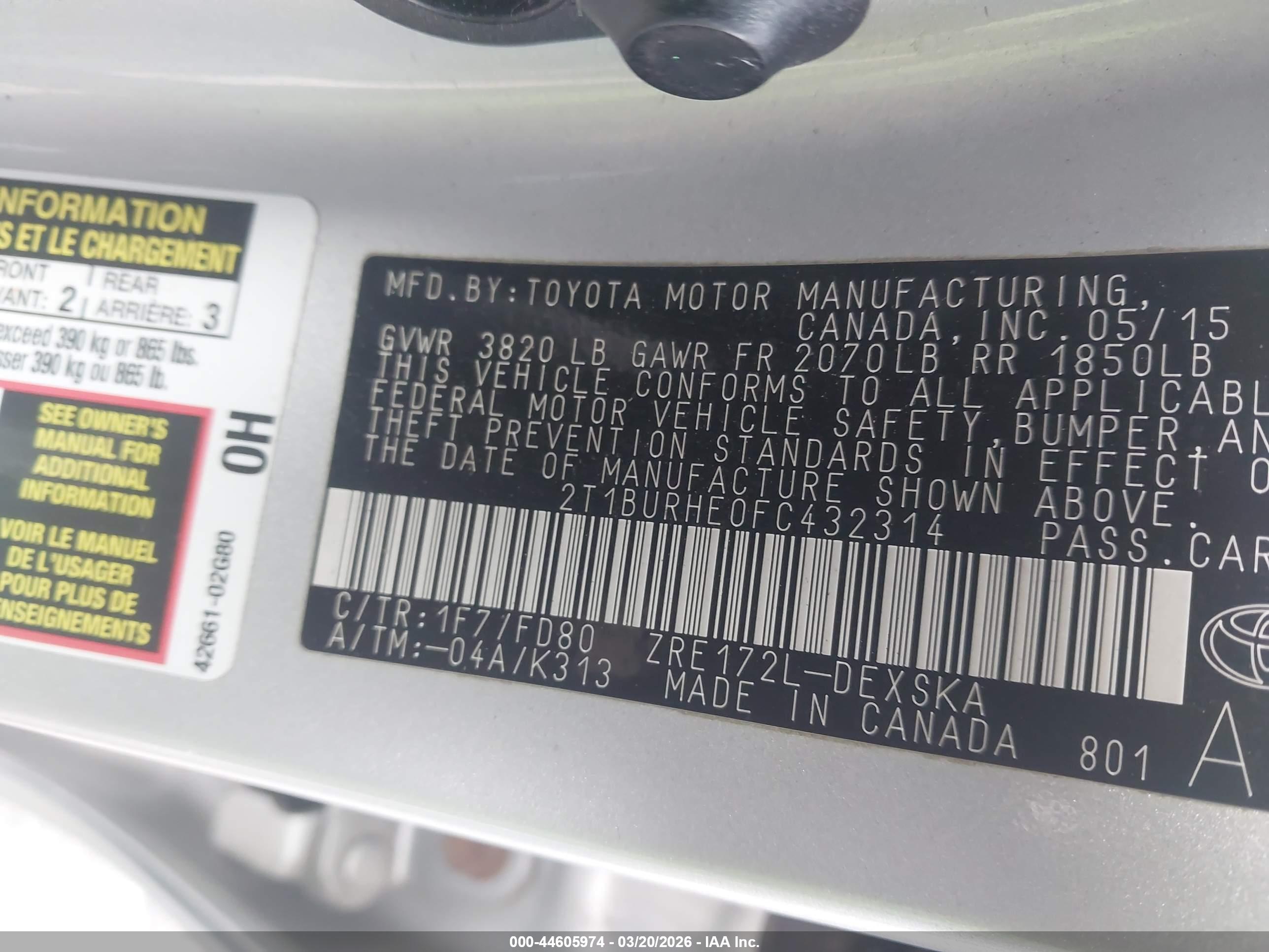 TOYOTA COROLLA image 9