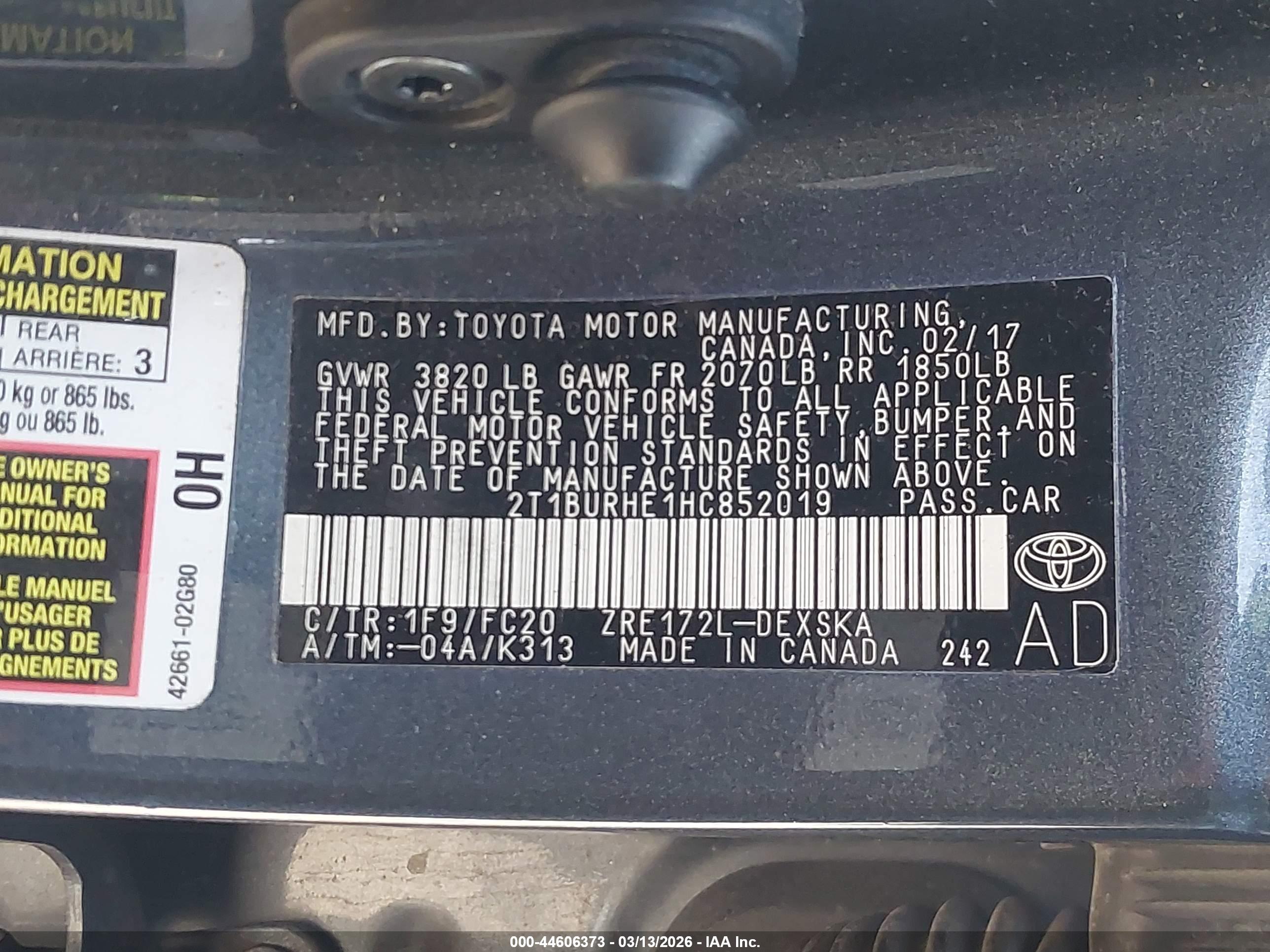 TOYOTA COROLLA image 9