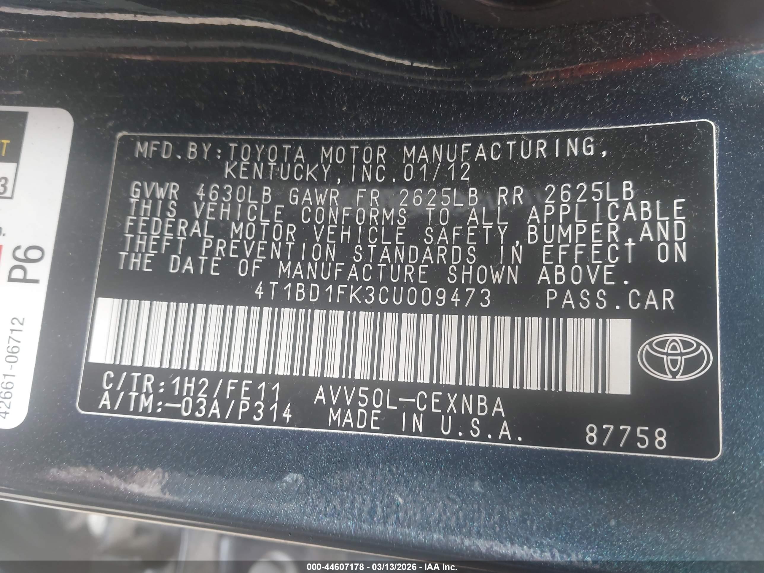 TOYOTA CAMRY image 9