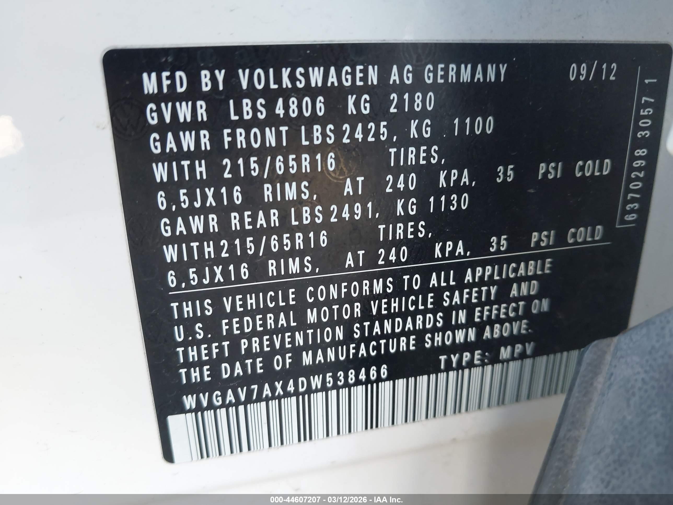 VOLKSWAGEN TIGUAN image 9