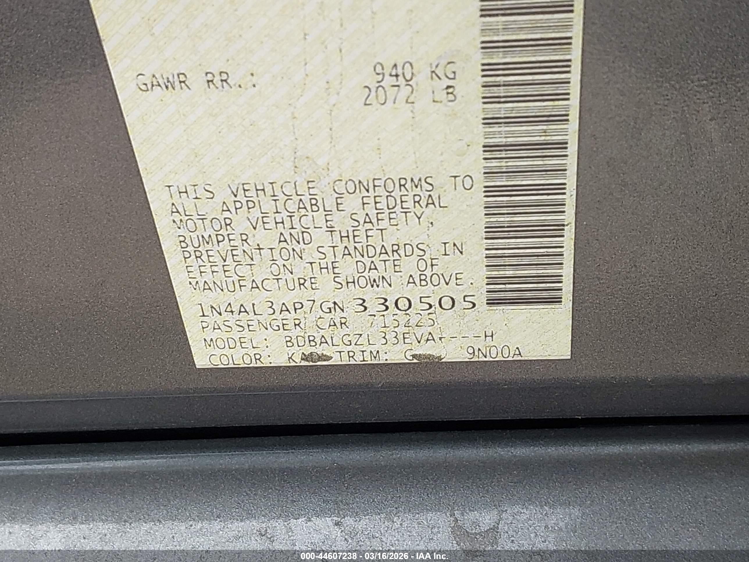 NISSAN ALTIMA image 9