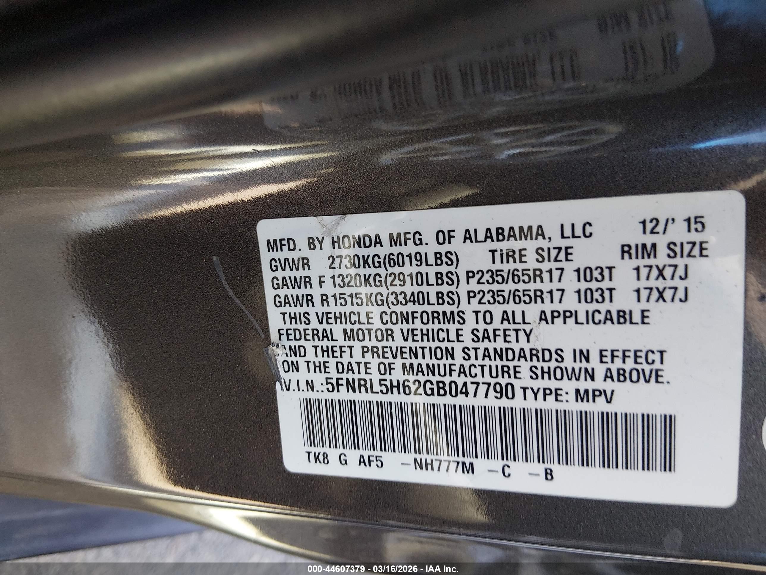 HONDA ODYSSEY image 9