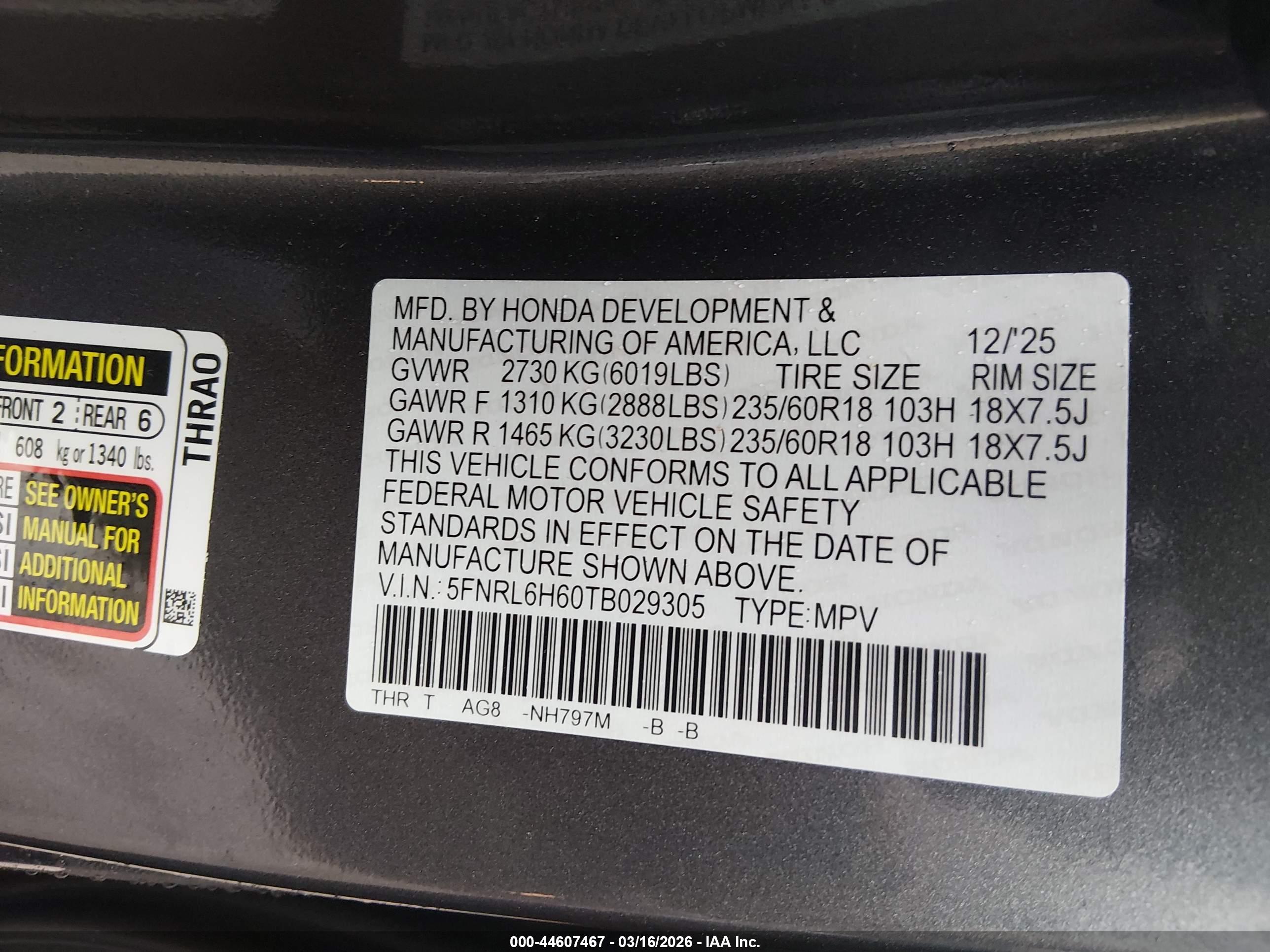 HONDA ODYSSEY image 9