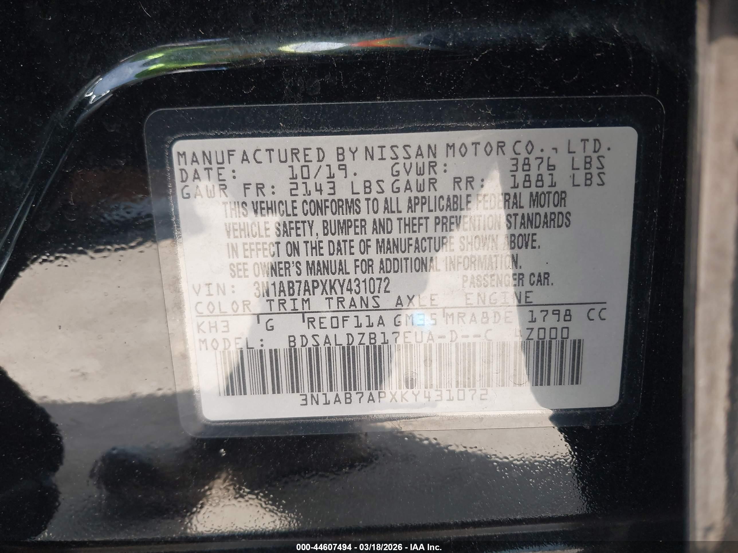 NISSAN SENTRA image 9