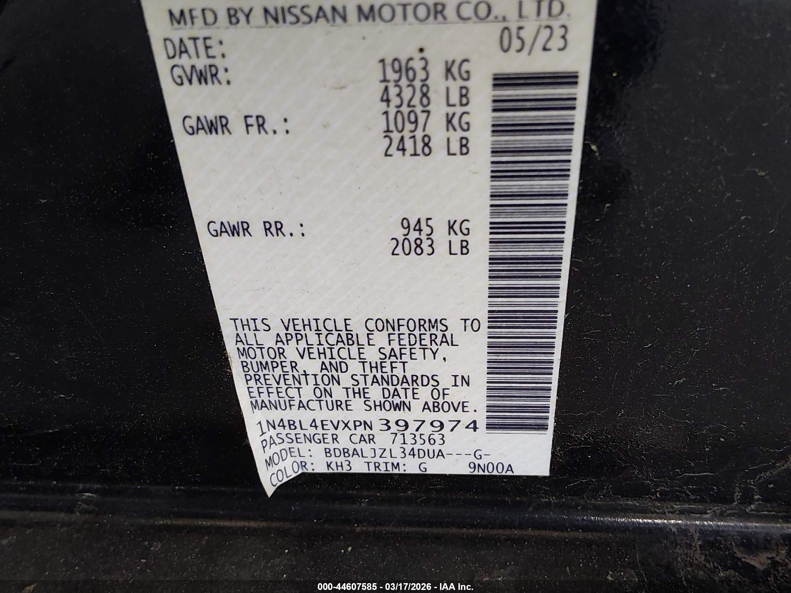 NISSAN ALTIMA image 9