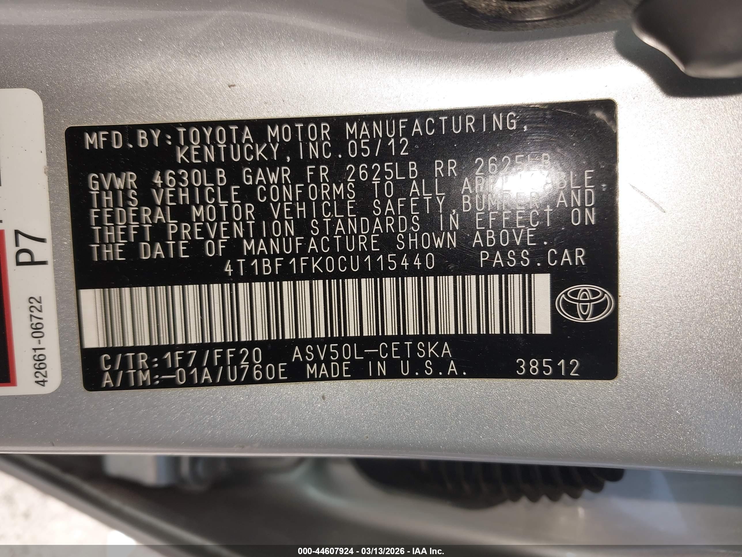 TOYOTA CAMRY image 9