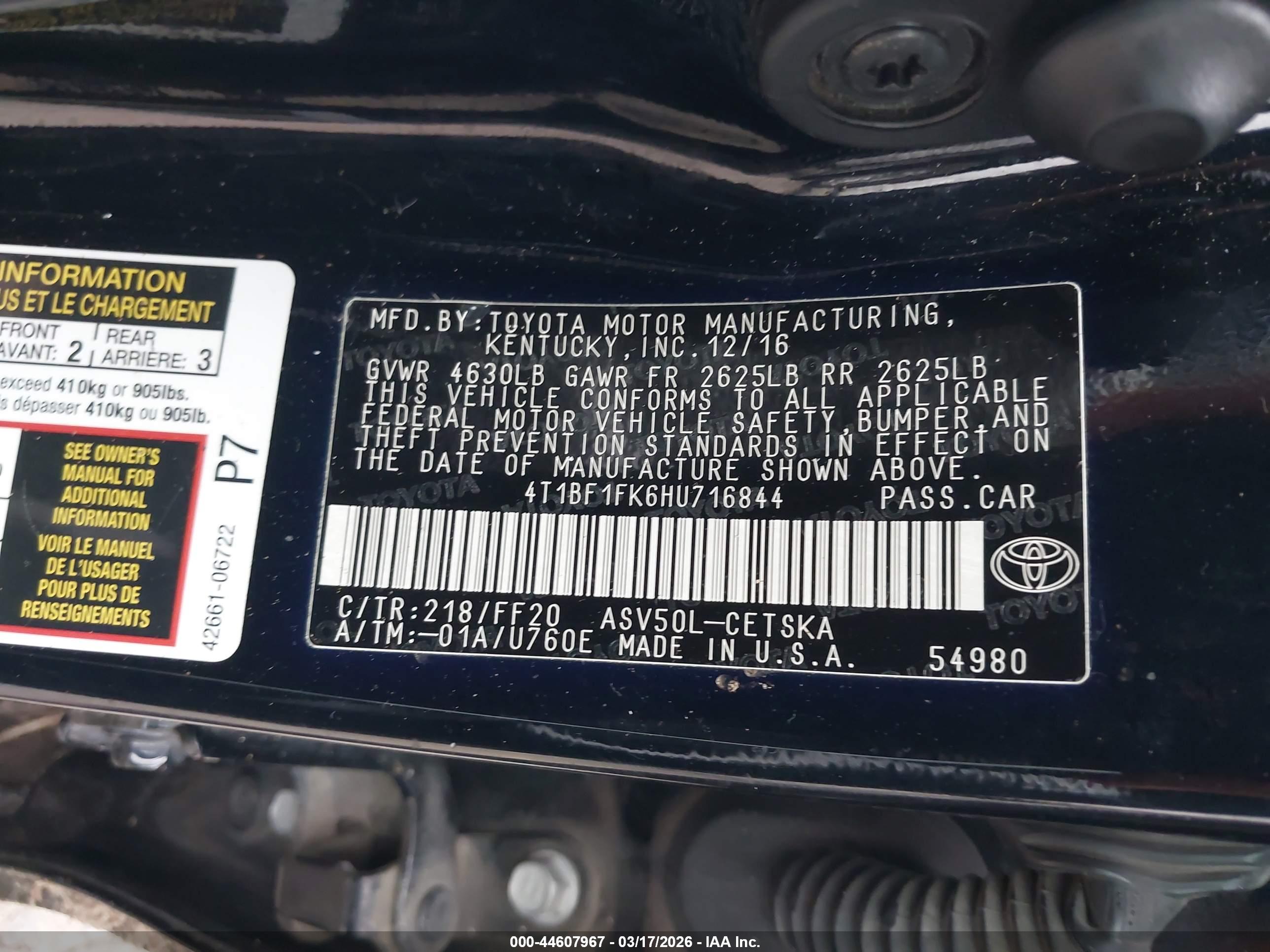 TOYOTA CAMRY image 9