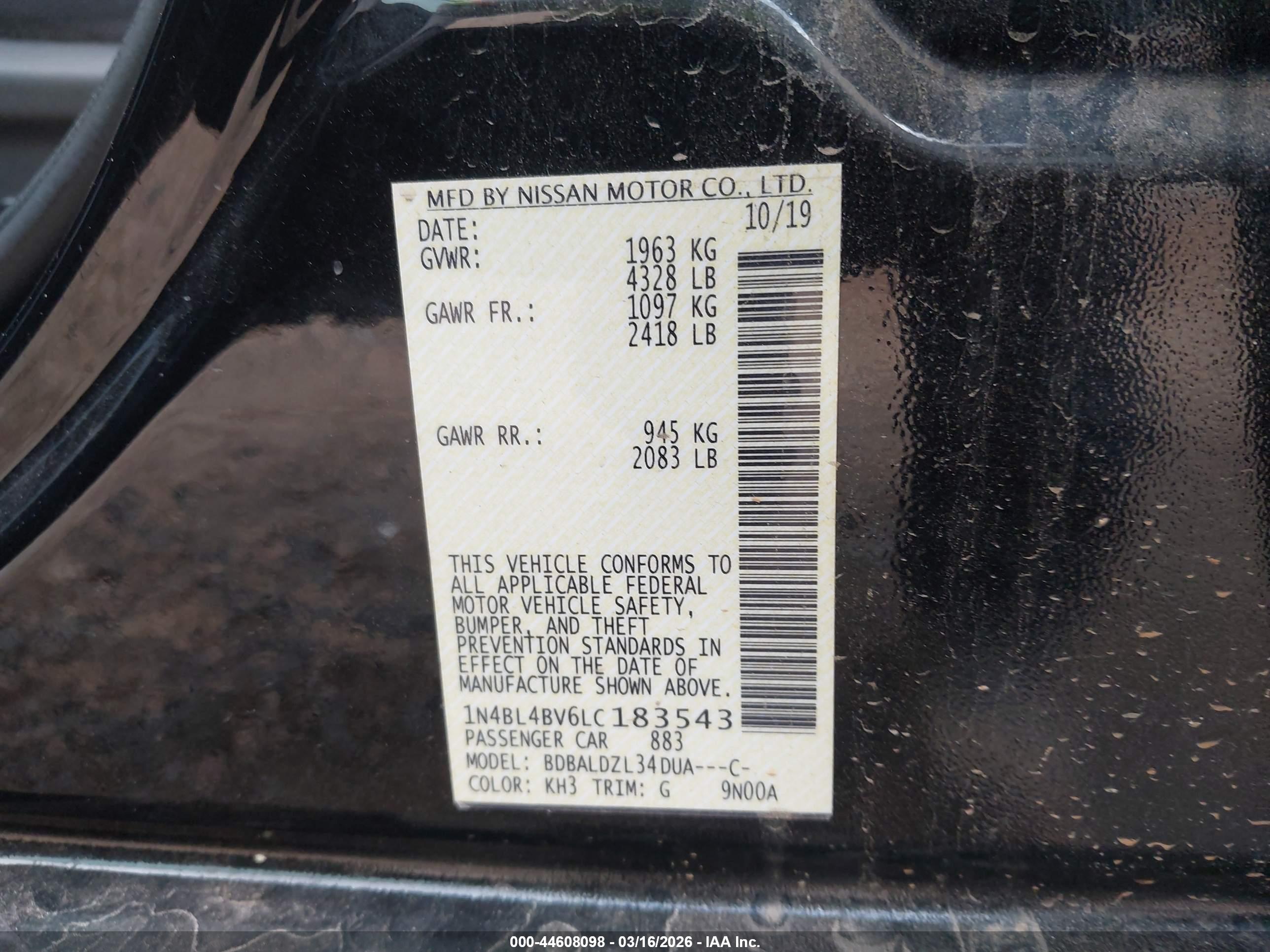 NISSAN ALTIMA image 9