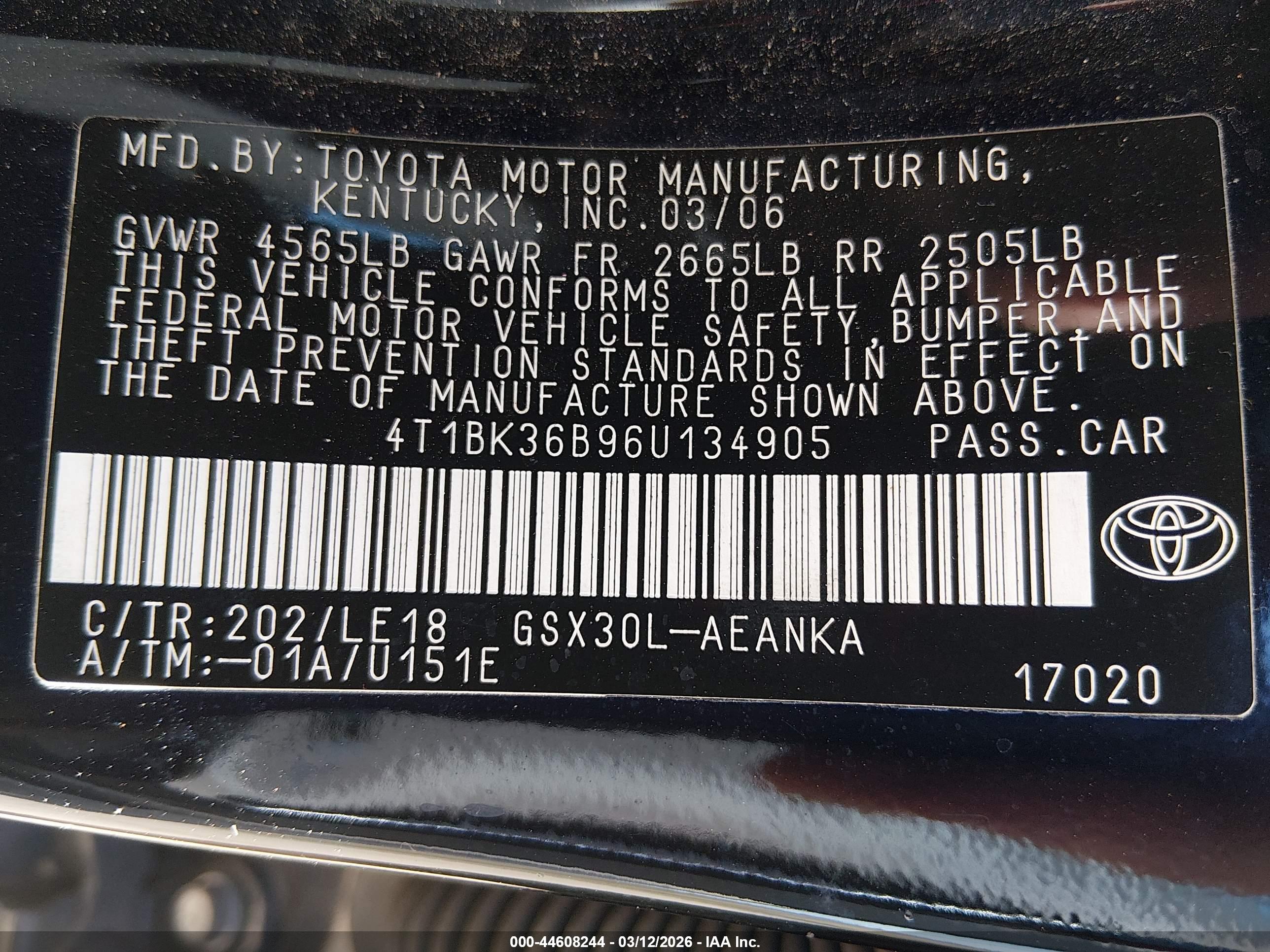 TOYOTA AVALON image 9