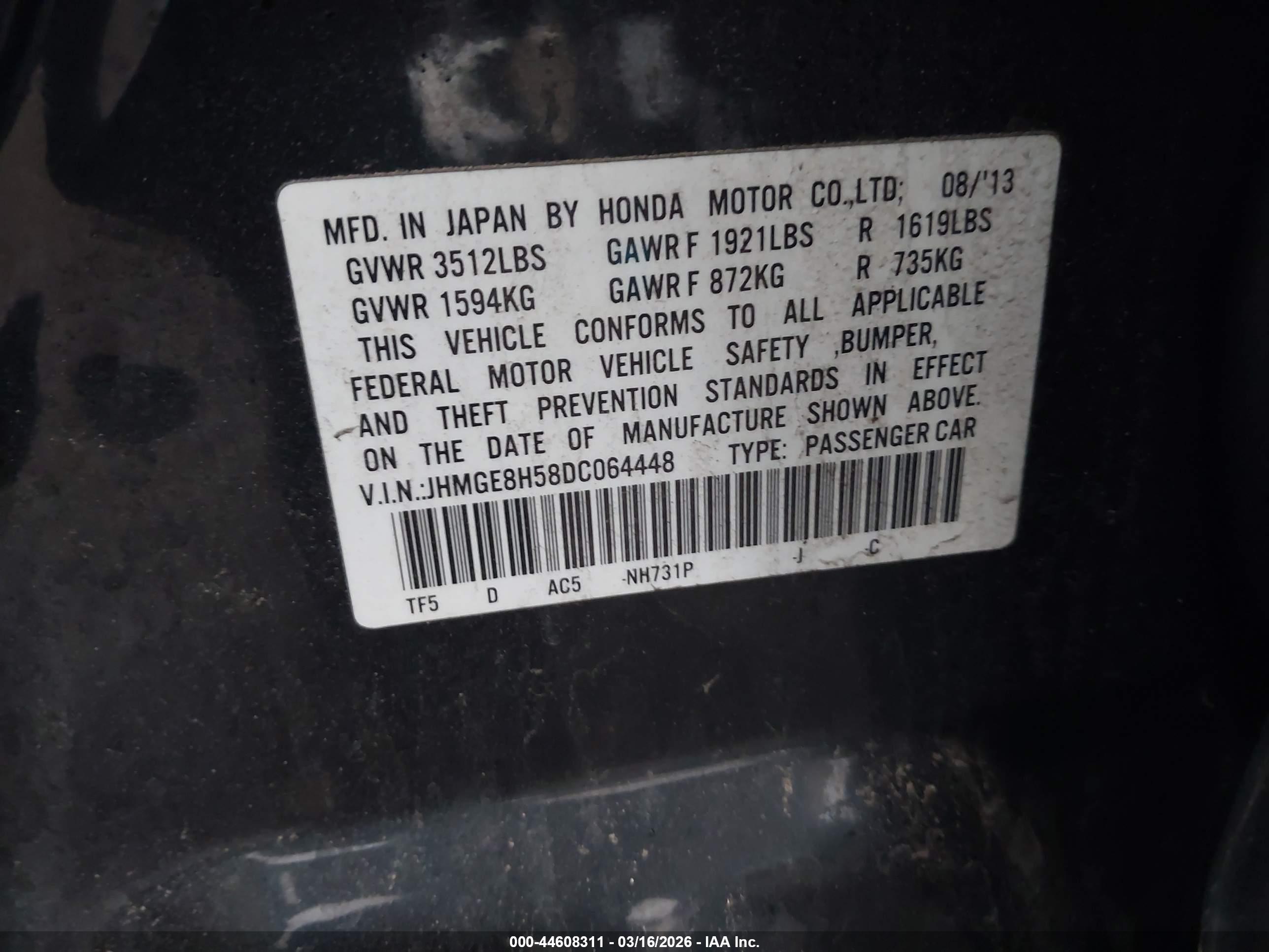 HONDA FIT image 9