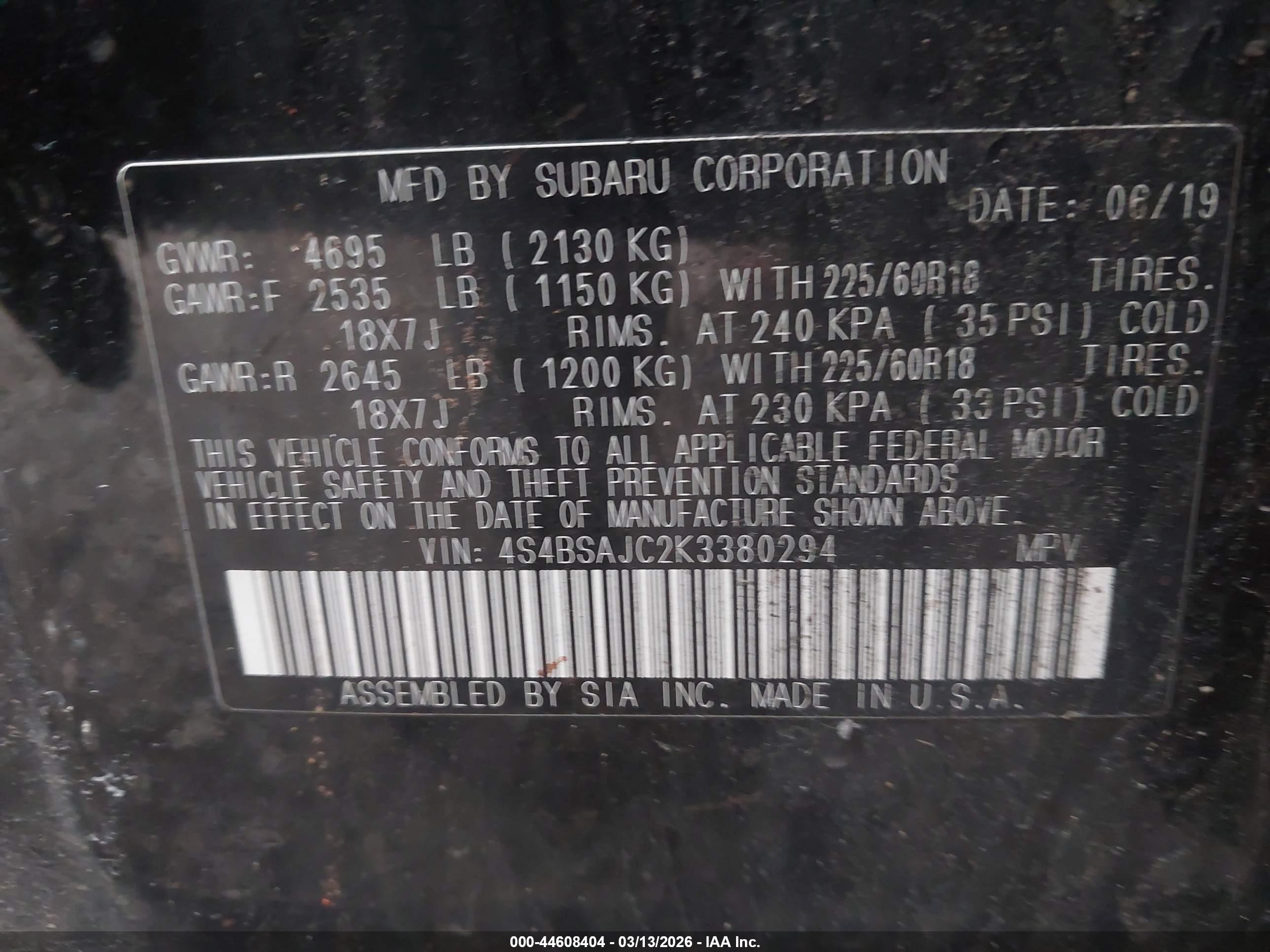 SUBARU OUTBACK image 9