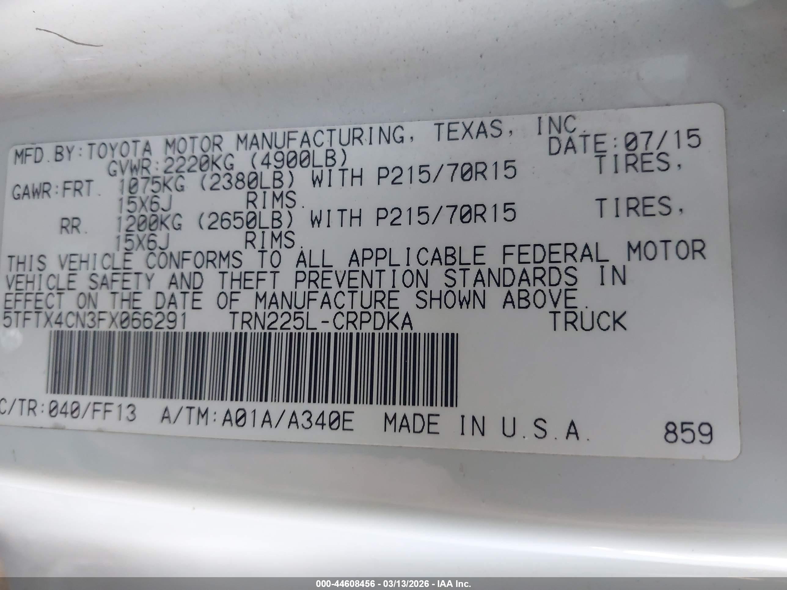 TOYOTA TACOMA image 9