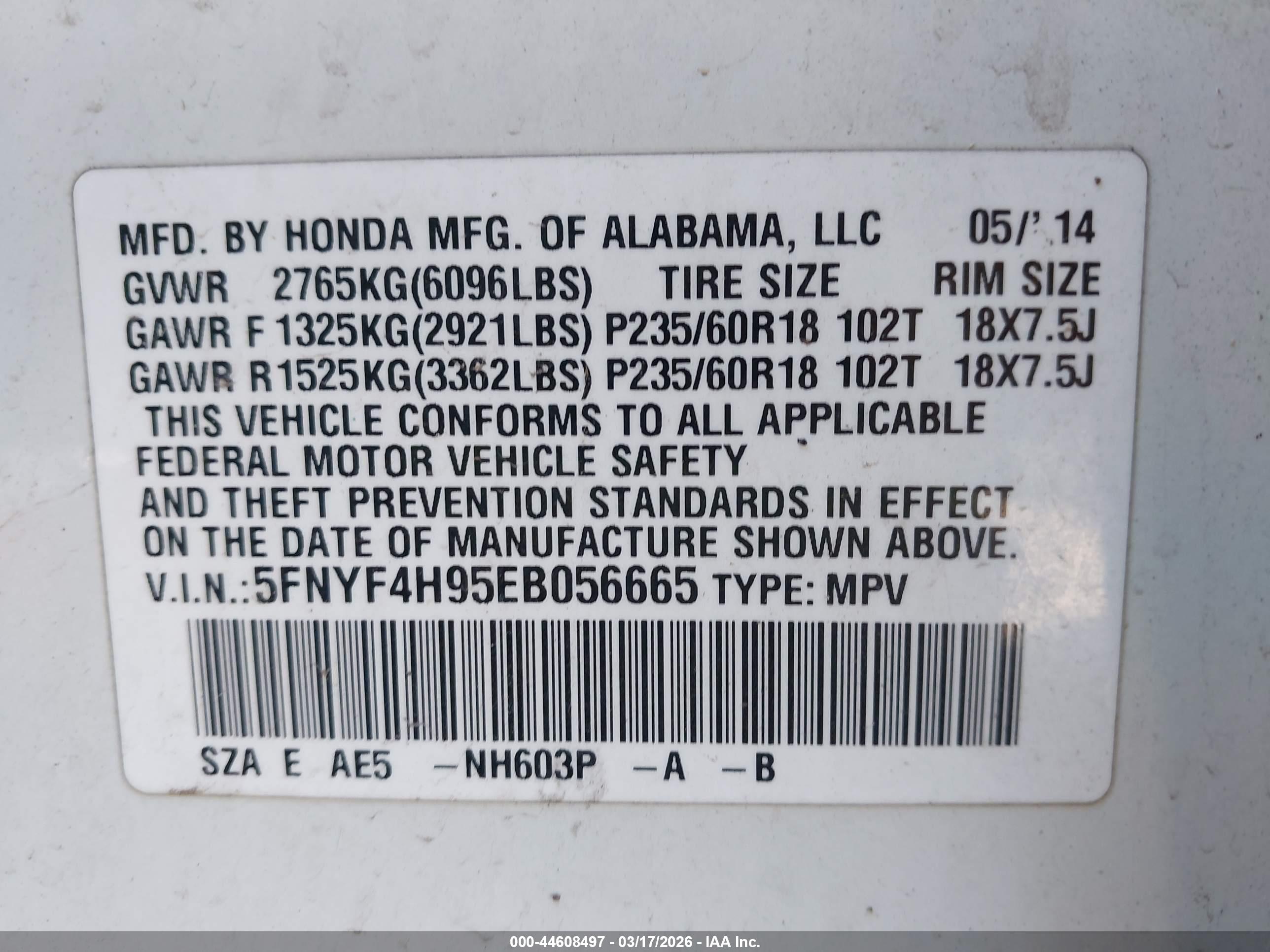HONDA PILOT image 9