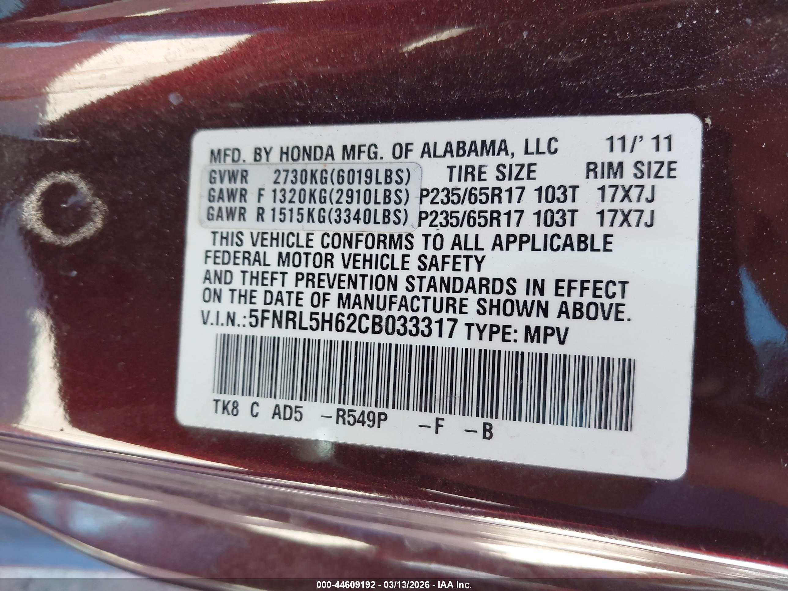 HONDA ODYSSEY image 9